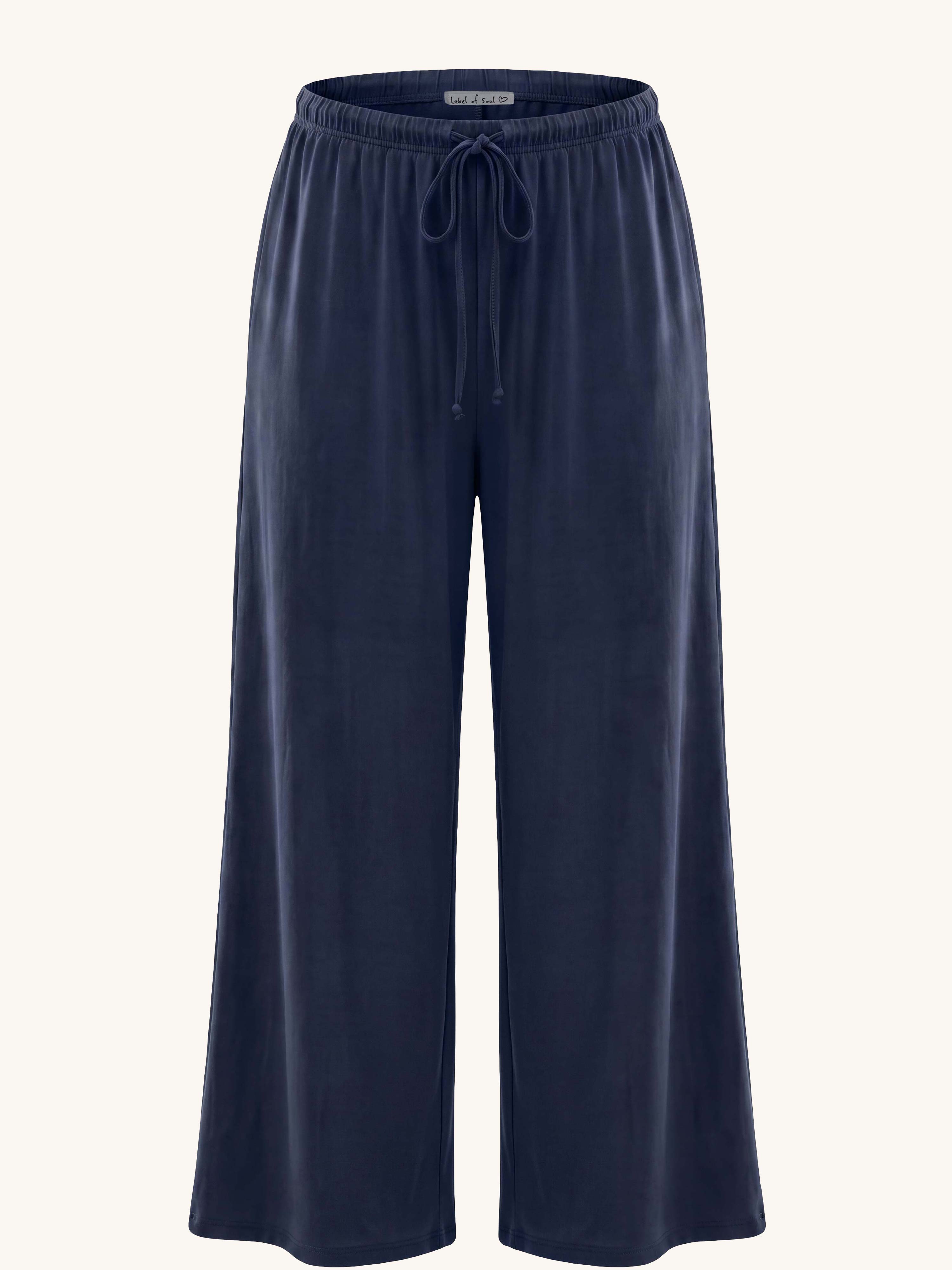 Basic Oversize Loungewear Palazzo Hose - LONG - Navy