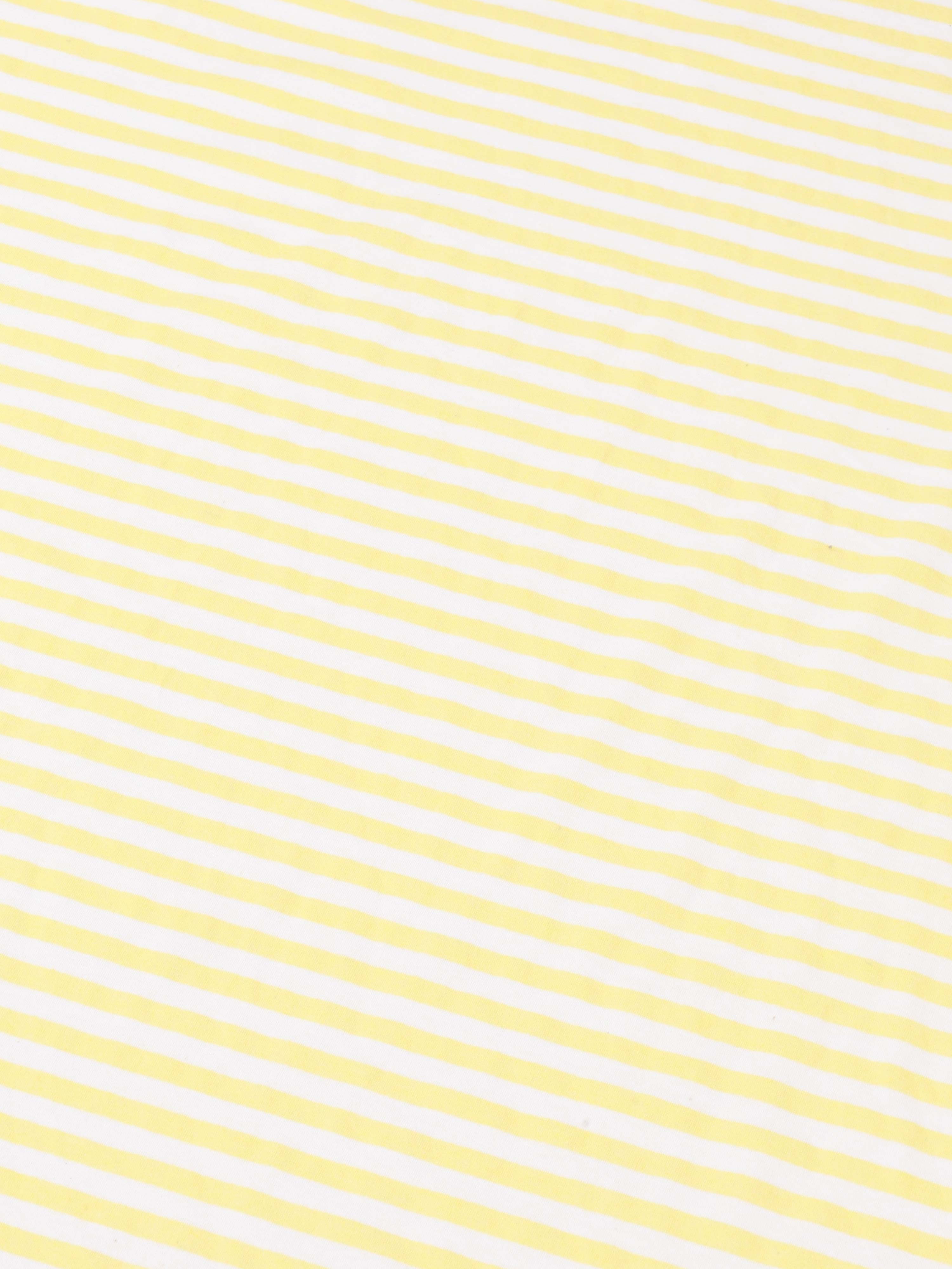 Kurzarm Kleid mit Seitentaschen - CURVY - Stripes Lemon