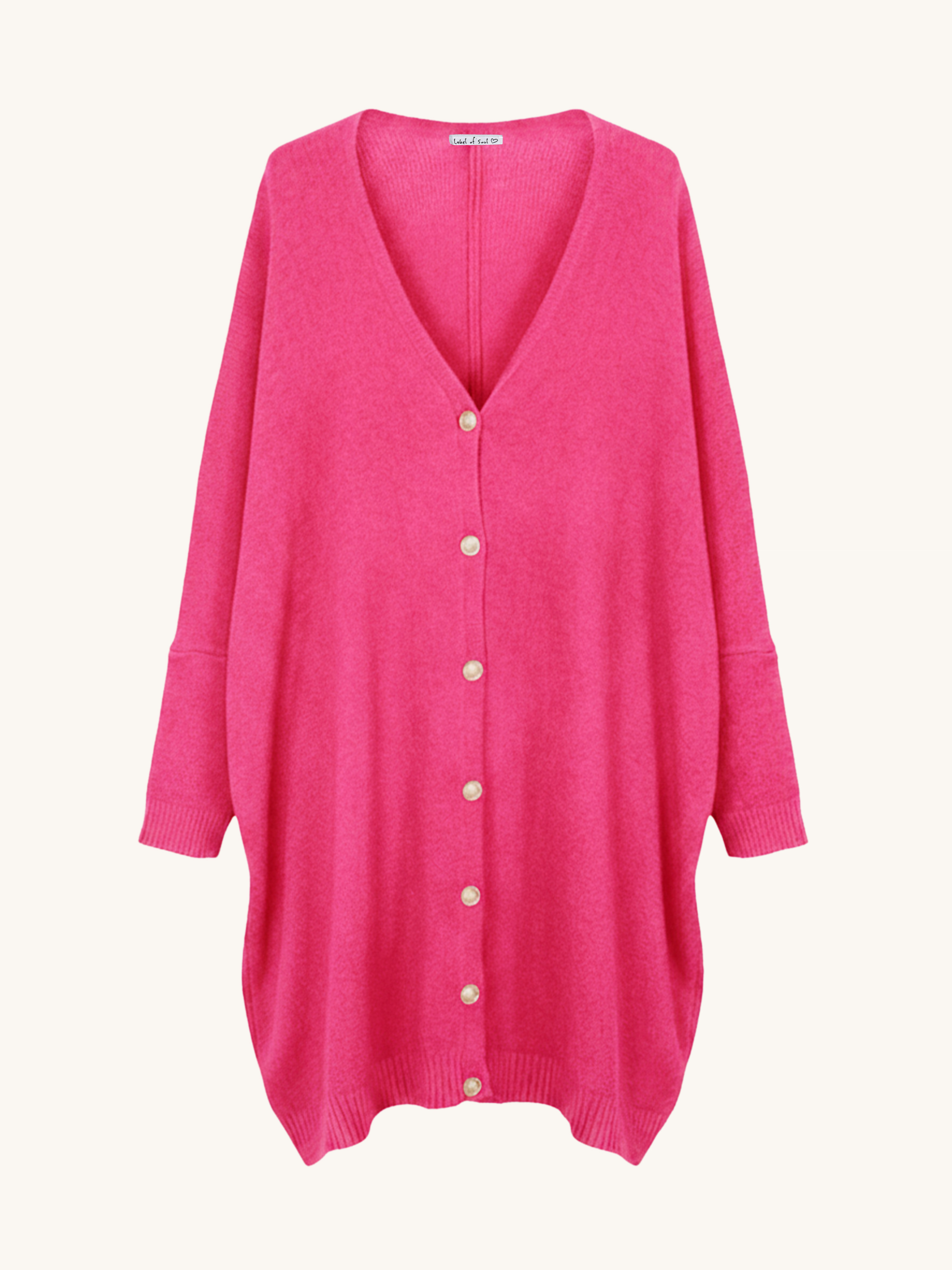 Oversize Viskose Cardigan TALL - Pink