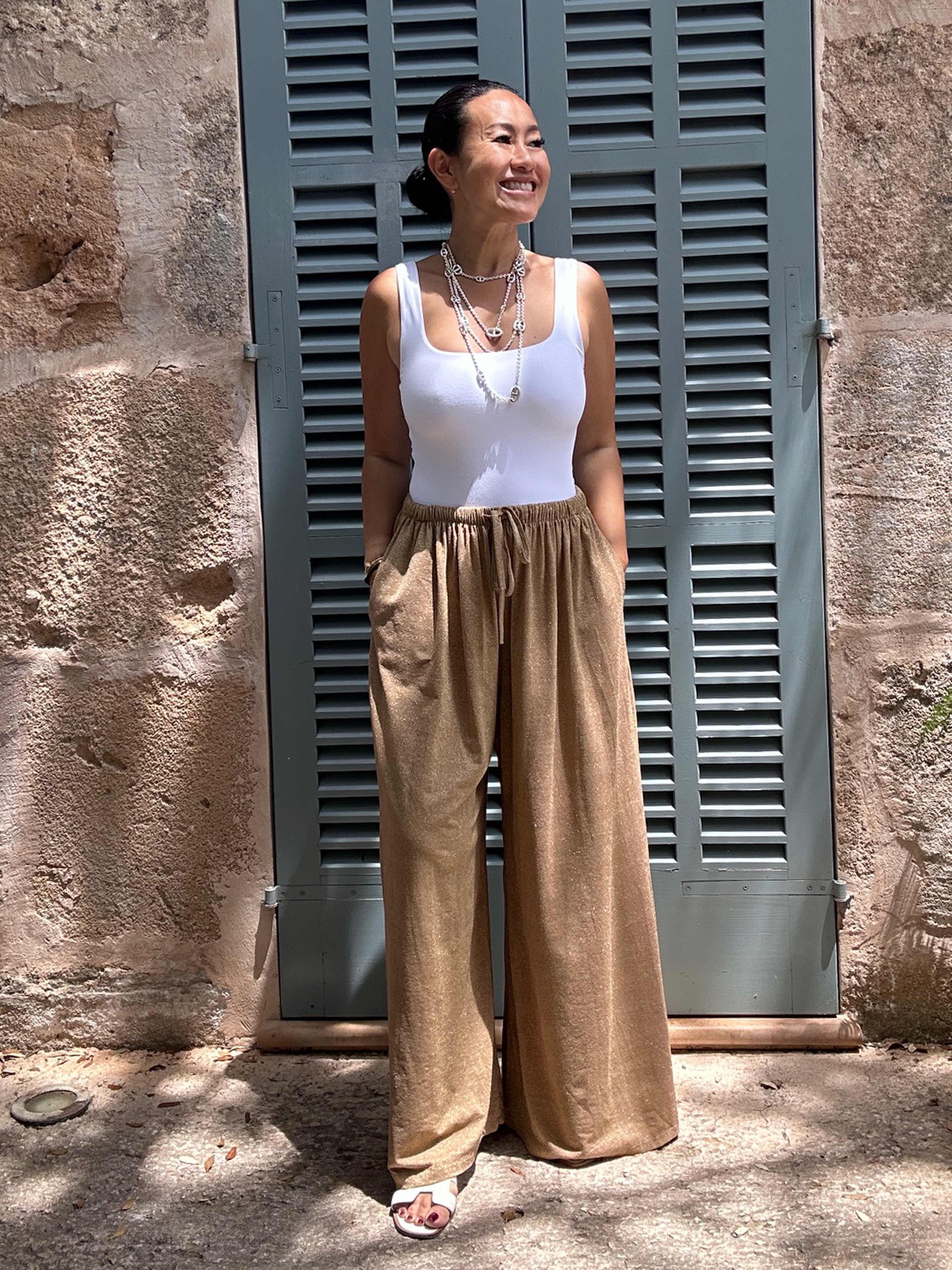 Palazzo Culotte Hose - SPARKLE - Gold