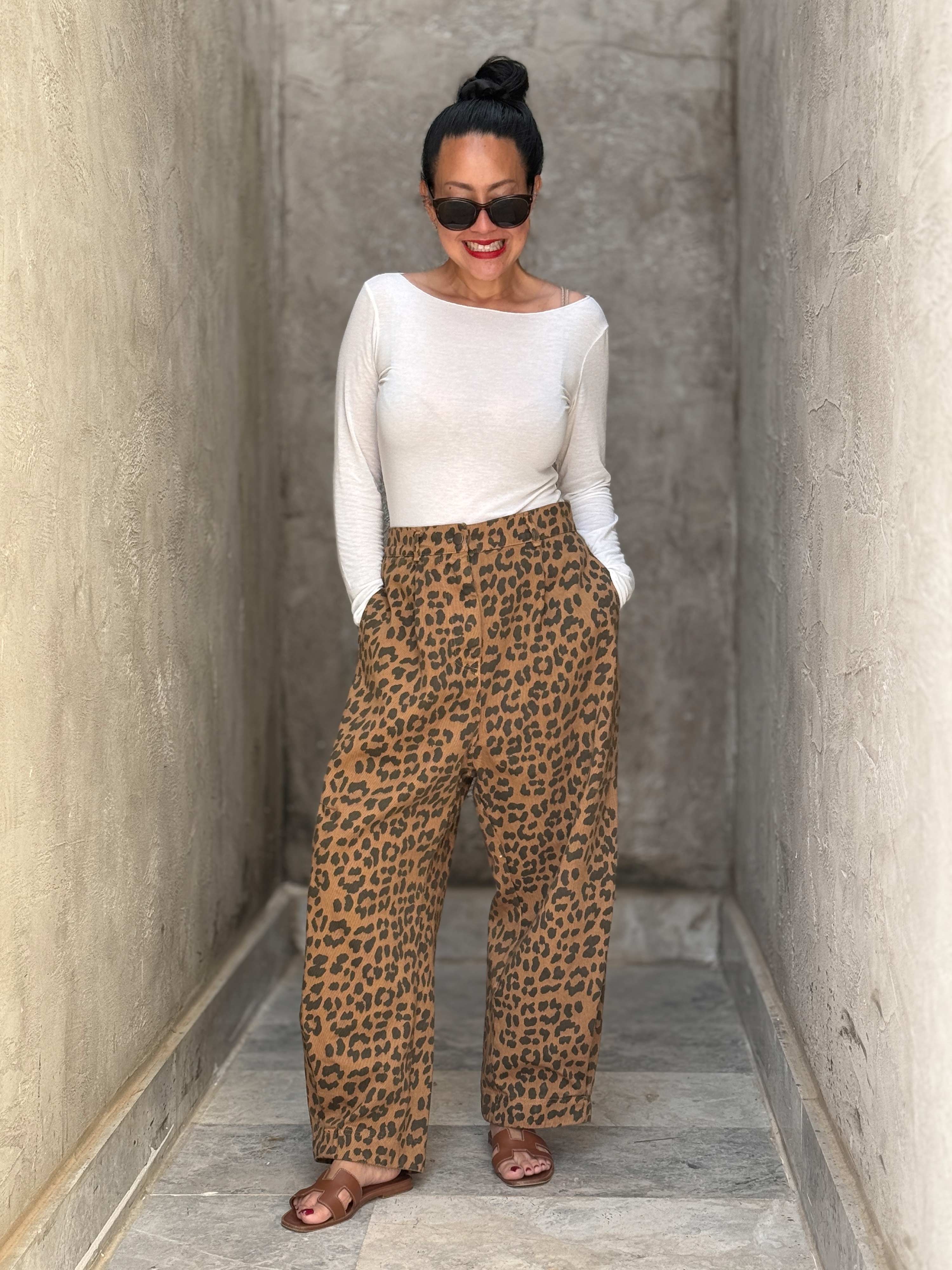 Balloon Jeans Hose - Leo Camel - L
