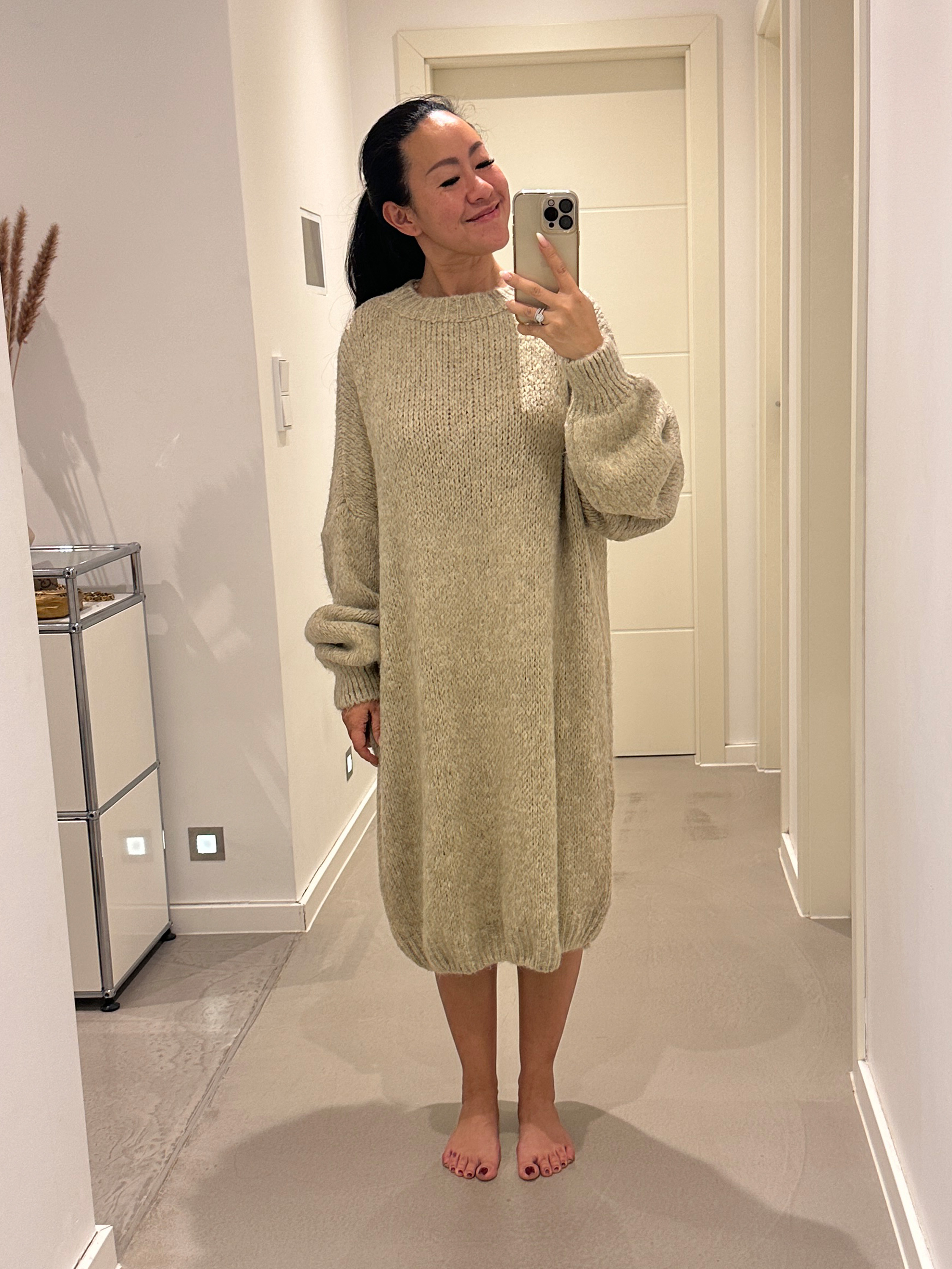 Oversize Strickpullover FLAUSCHI Long - TALL - Beige
