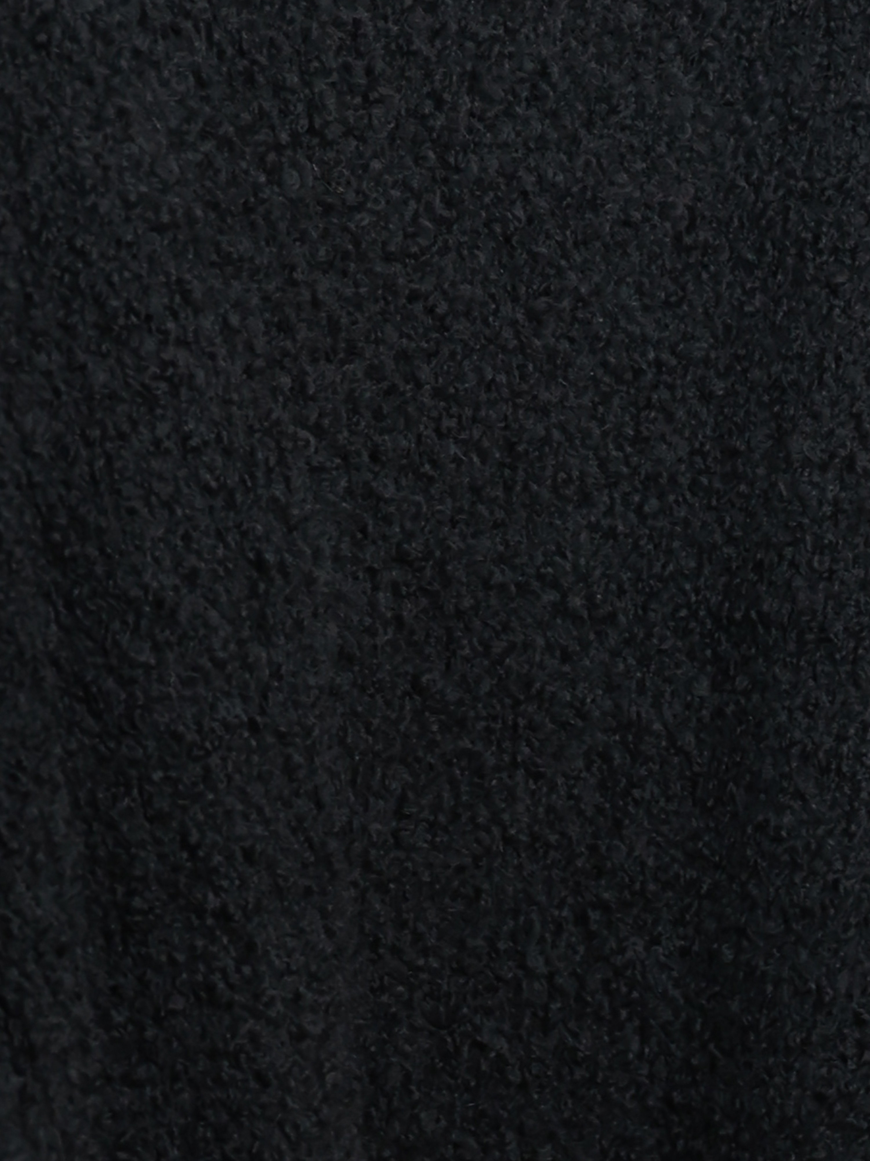 Oversize Bouclé Strickpullover mit V-Ausschnitt - Schwarz