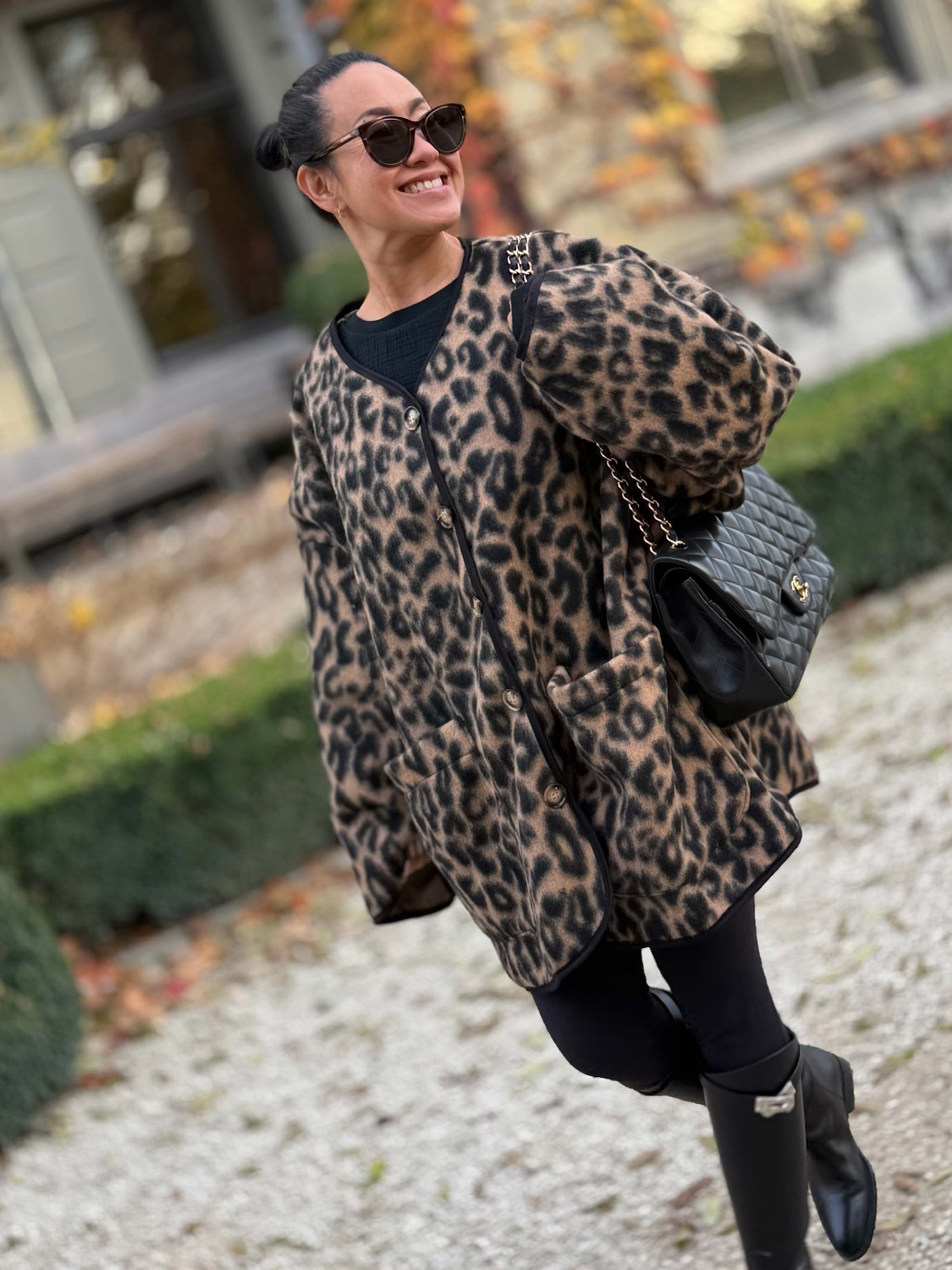 Oversize Jacke Button - SIGNATURE - Leo Camel