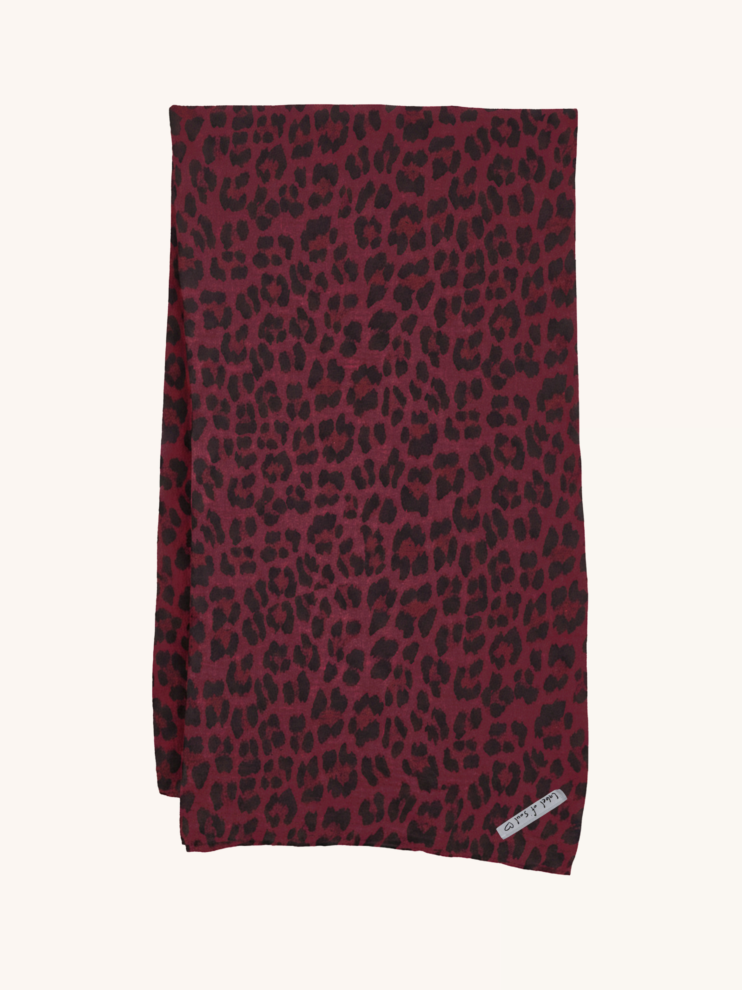 Musselin Maxi Schal - Leo Burgundy Musselin Maxi Schal - Leo Burgundy