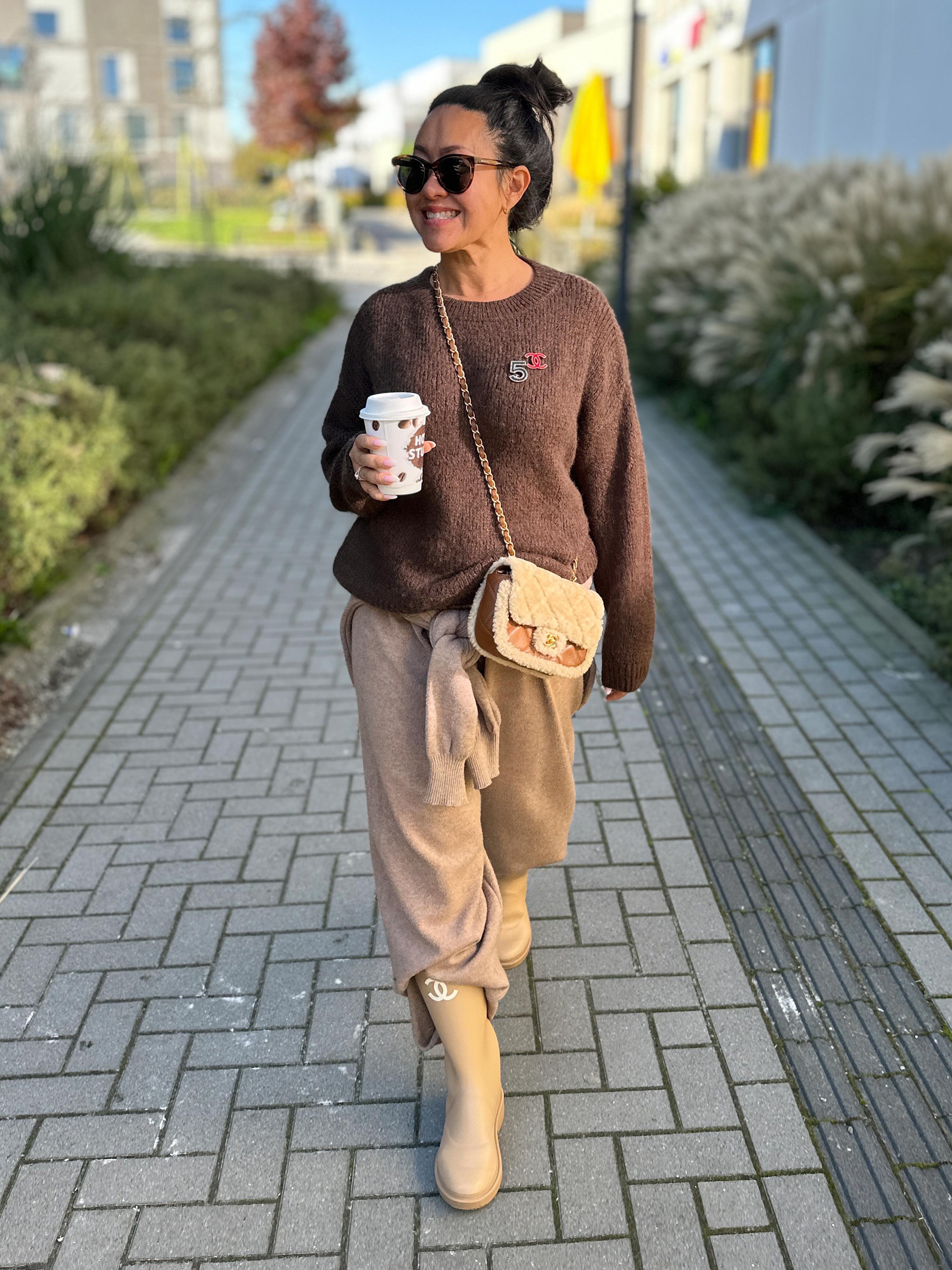 Pullover mit Baby-Alpakawollanteil - Schoko Pullover mit Baby-Alpakawollanteil - Schoko