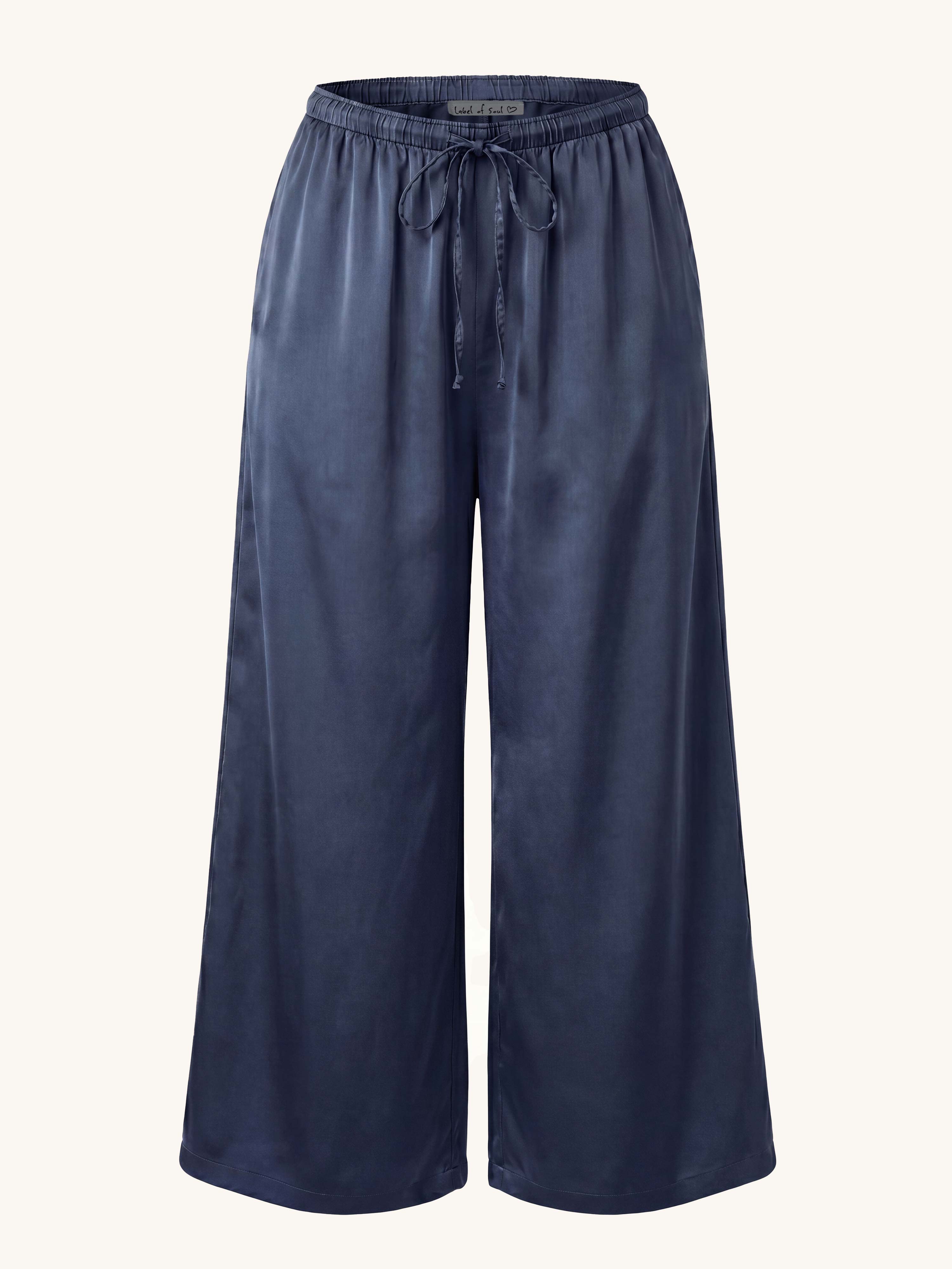 Viskose Palazzo Hose - ELEGANCE - Navy