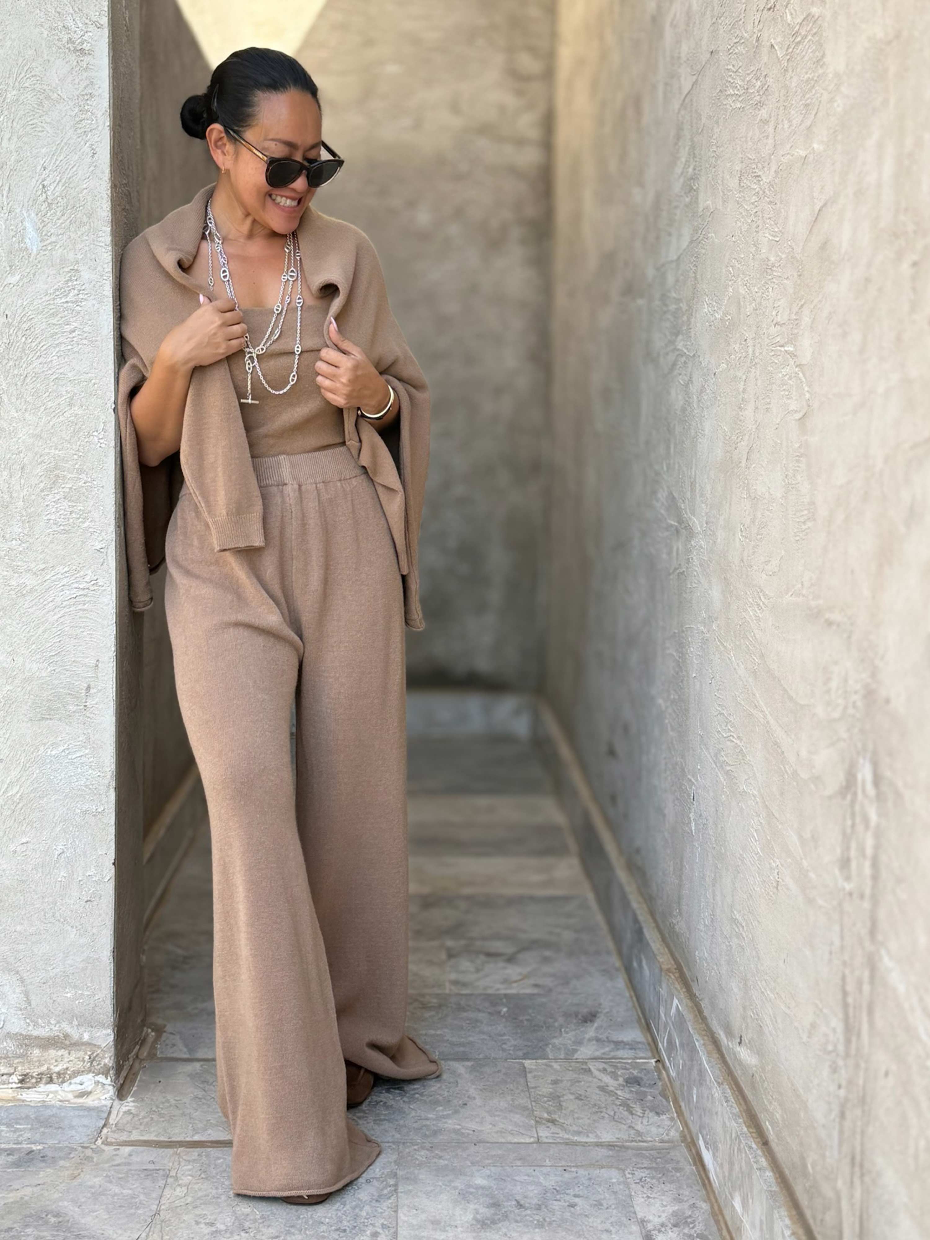 Viskose Schlauch Schal | Bandeau Top - Camel Viskose Schlauch Schal | Bandeau Top - Camel