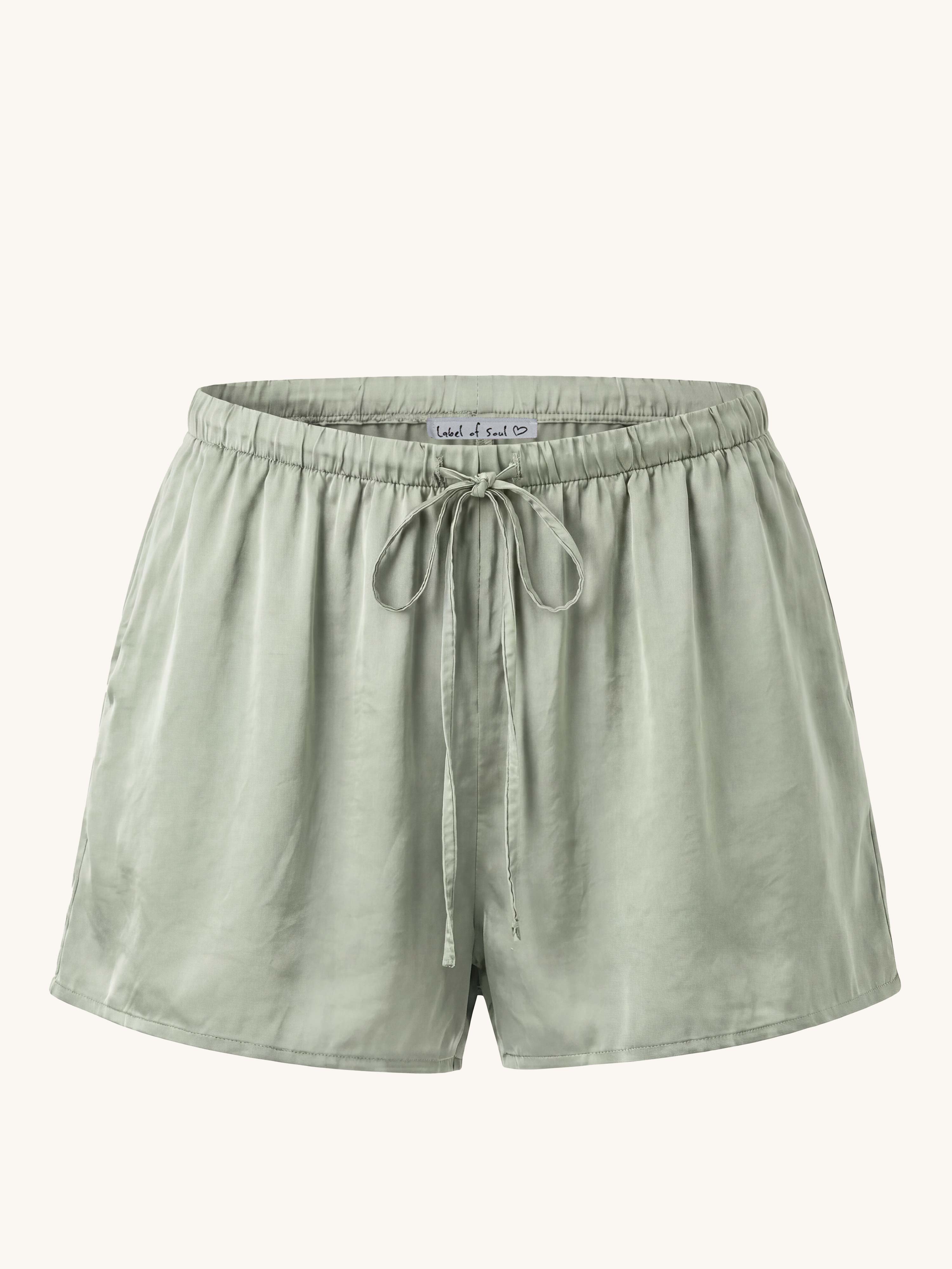 Viskose Bermuda Shorts - ELEGANCE - Matcha