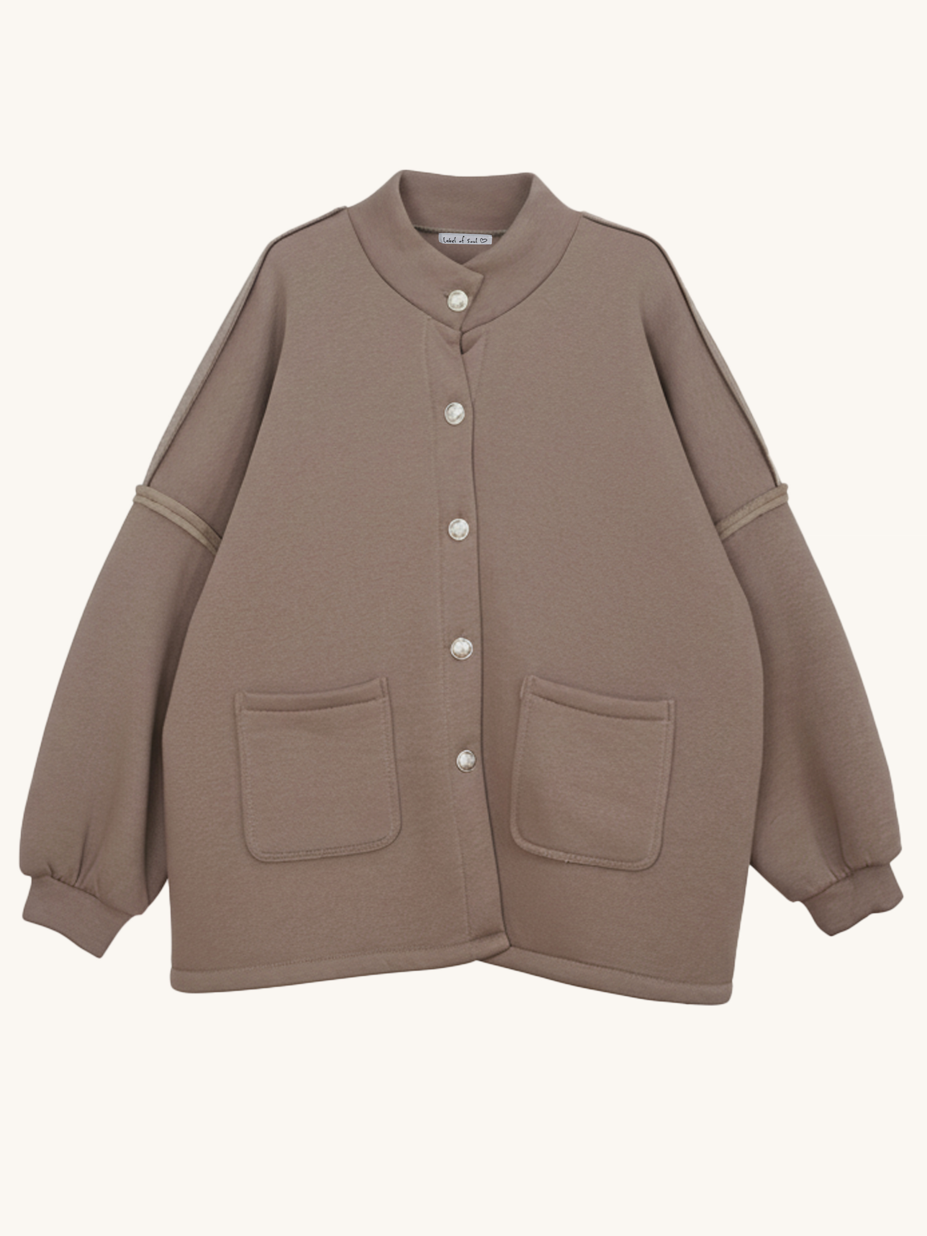 Oversize SOFT Cardigan Jacke - Taupe Oversize SOFT Cardigan Jacke - Taupe