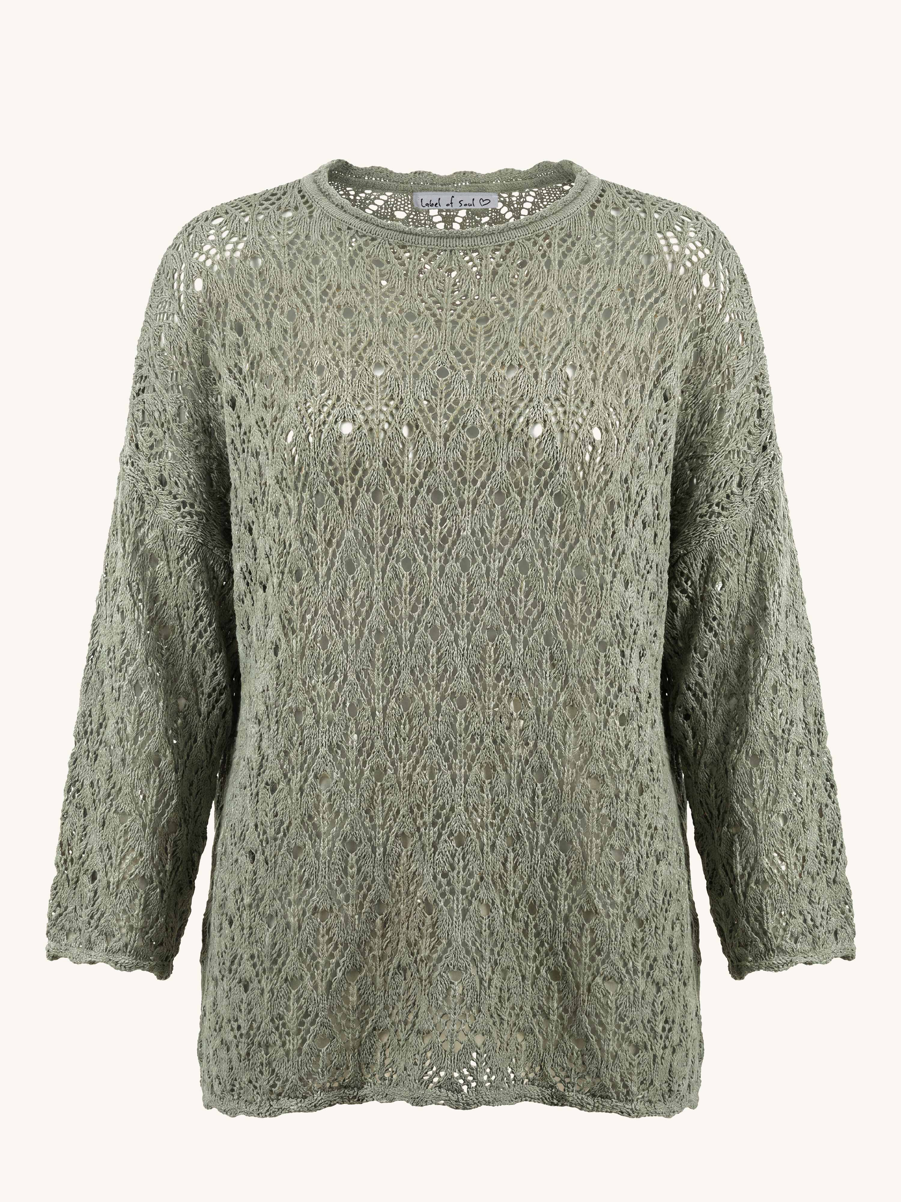 Häkelpullover - BOHEMIAN CROCHET - Matcha