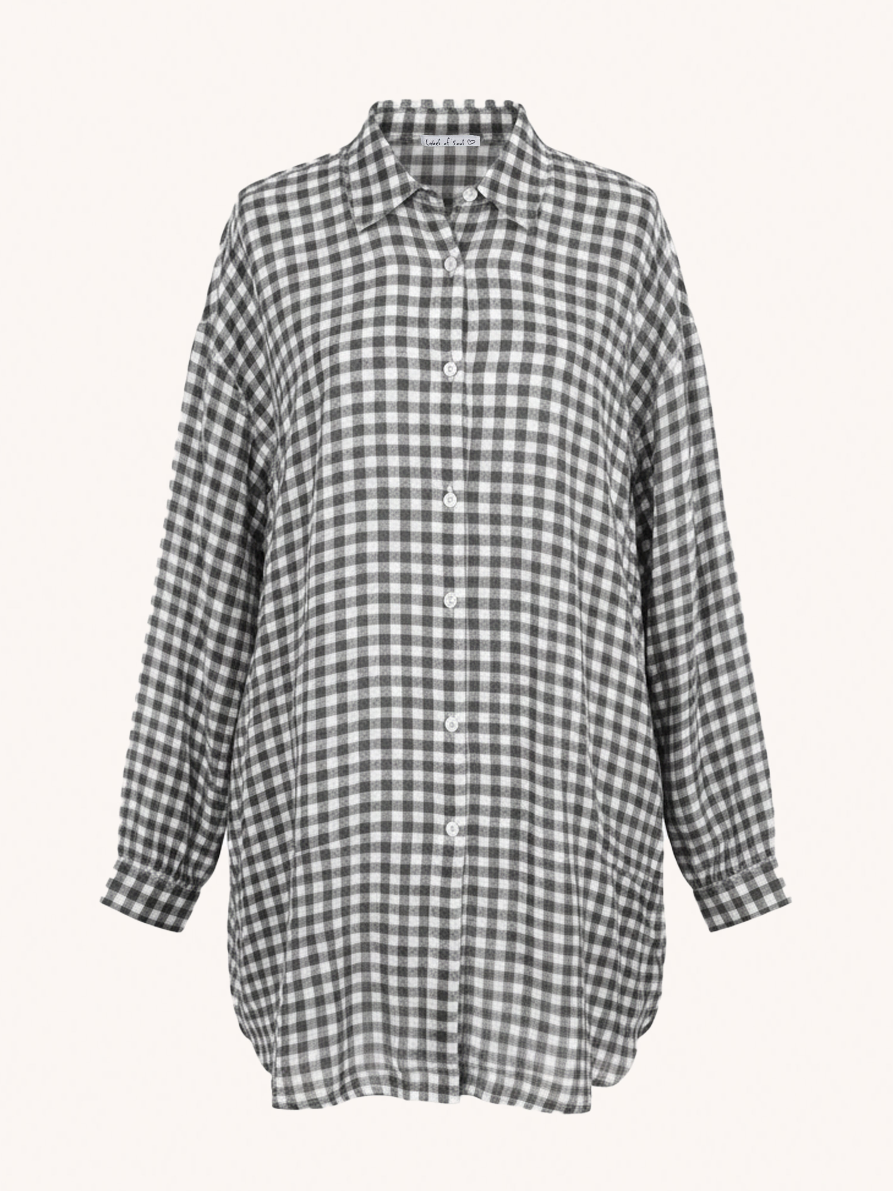Musselin Long Oversize Bluse - Must Have - KARO Schwarz