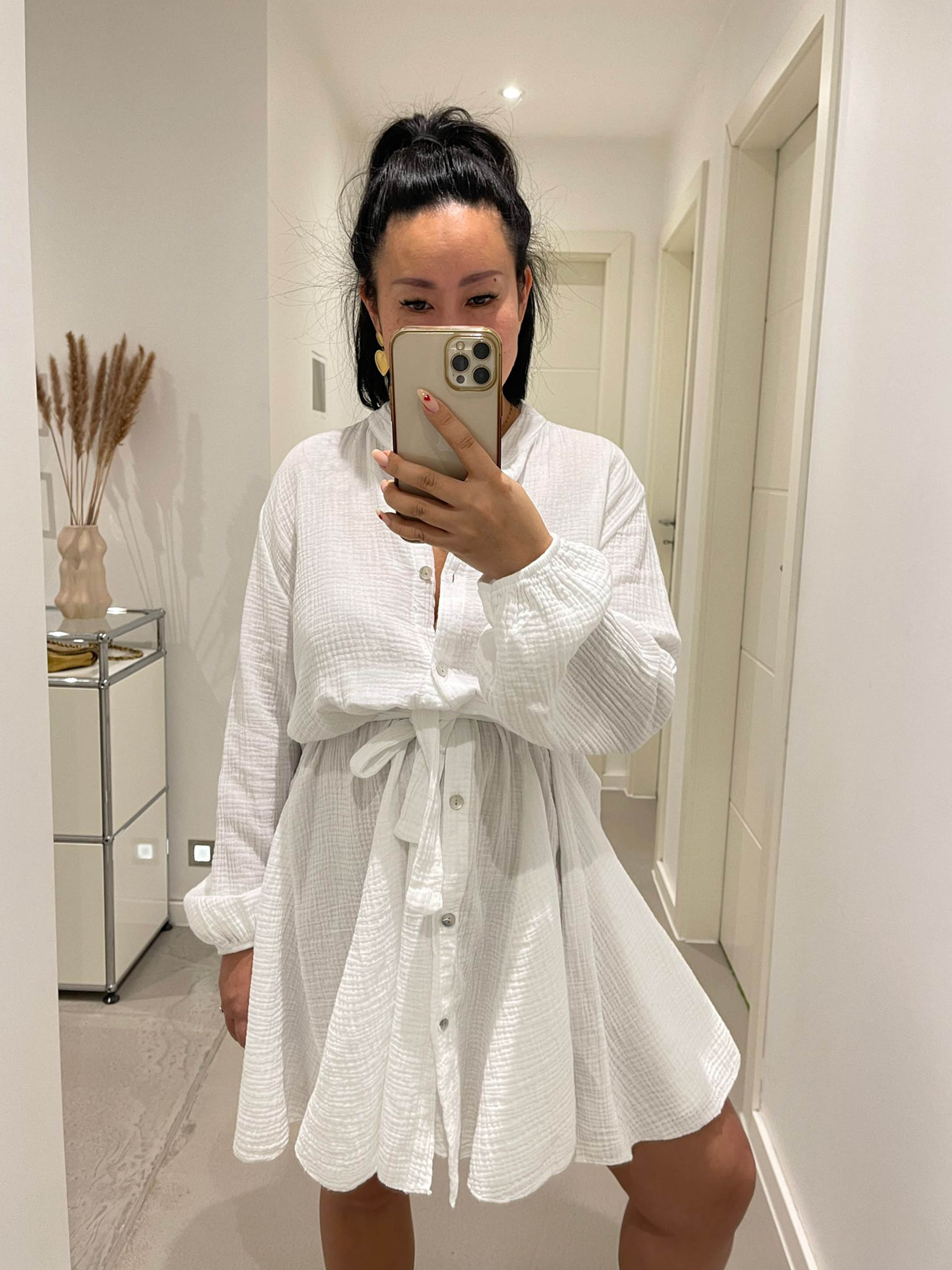 Weißes musselin kleid Clearance