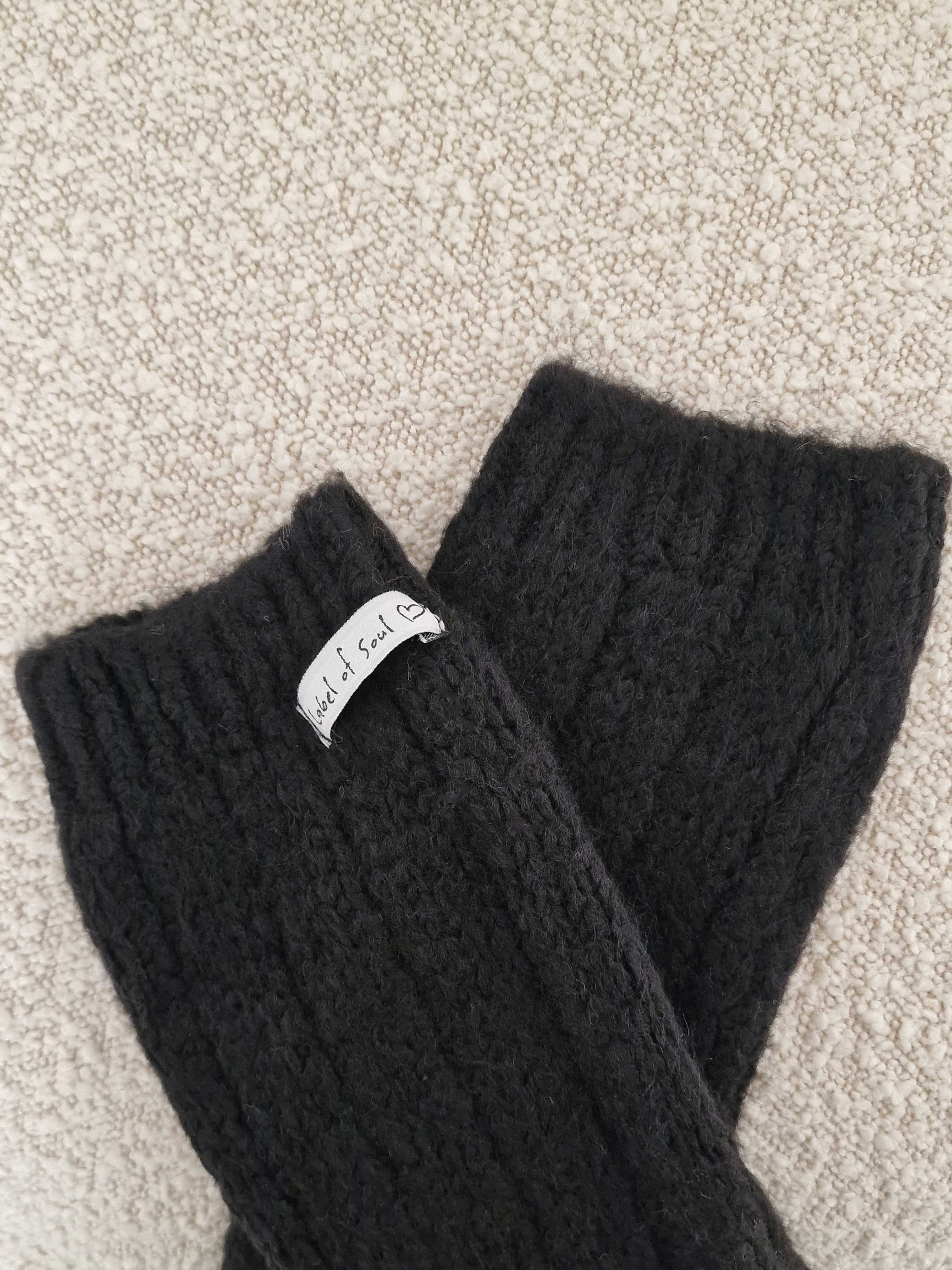 Strick Stulpen - FLAUSCHI - Schwarz