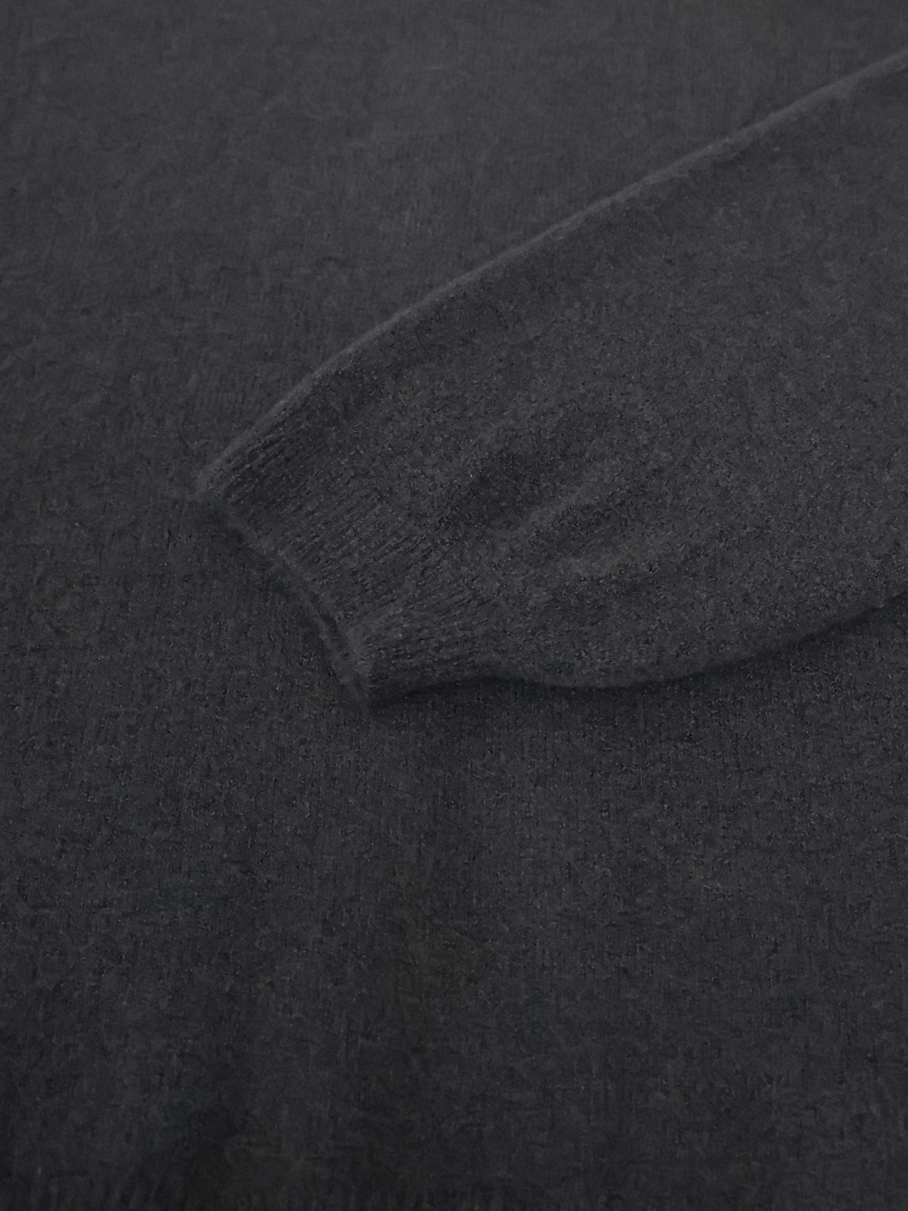 Feine Strickjacke mit Alpakawollanteil - Schwarz