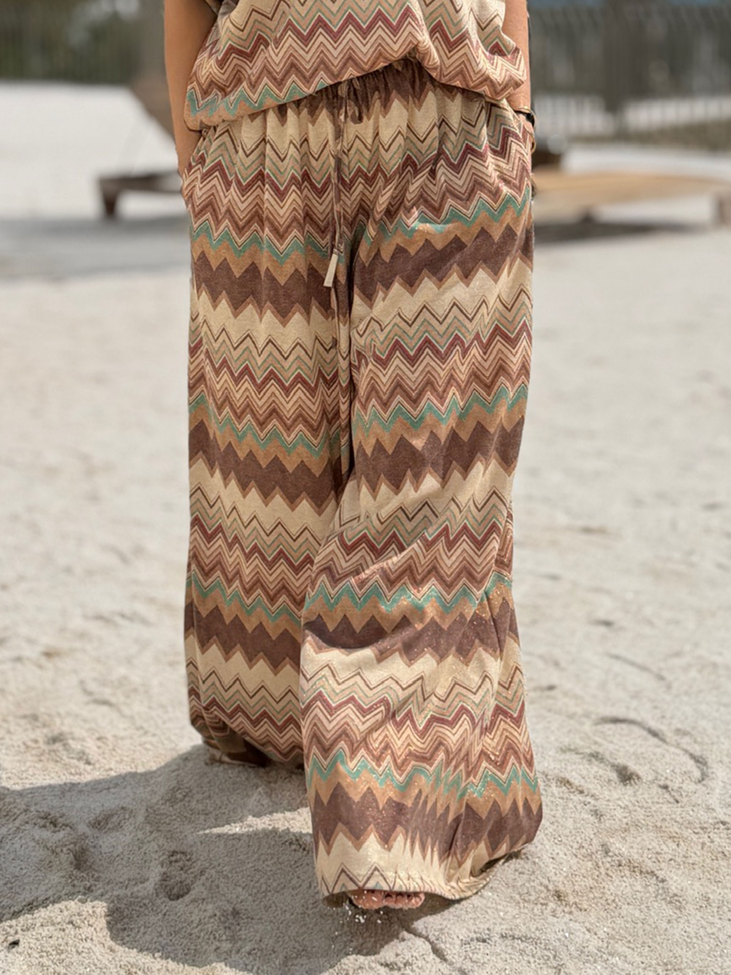 Palazzo Oversize Hose - ETHNO - Schoko