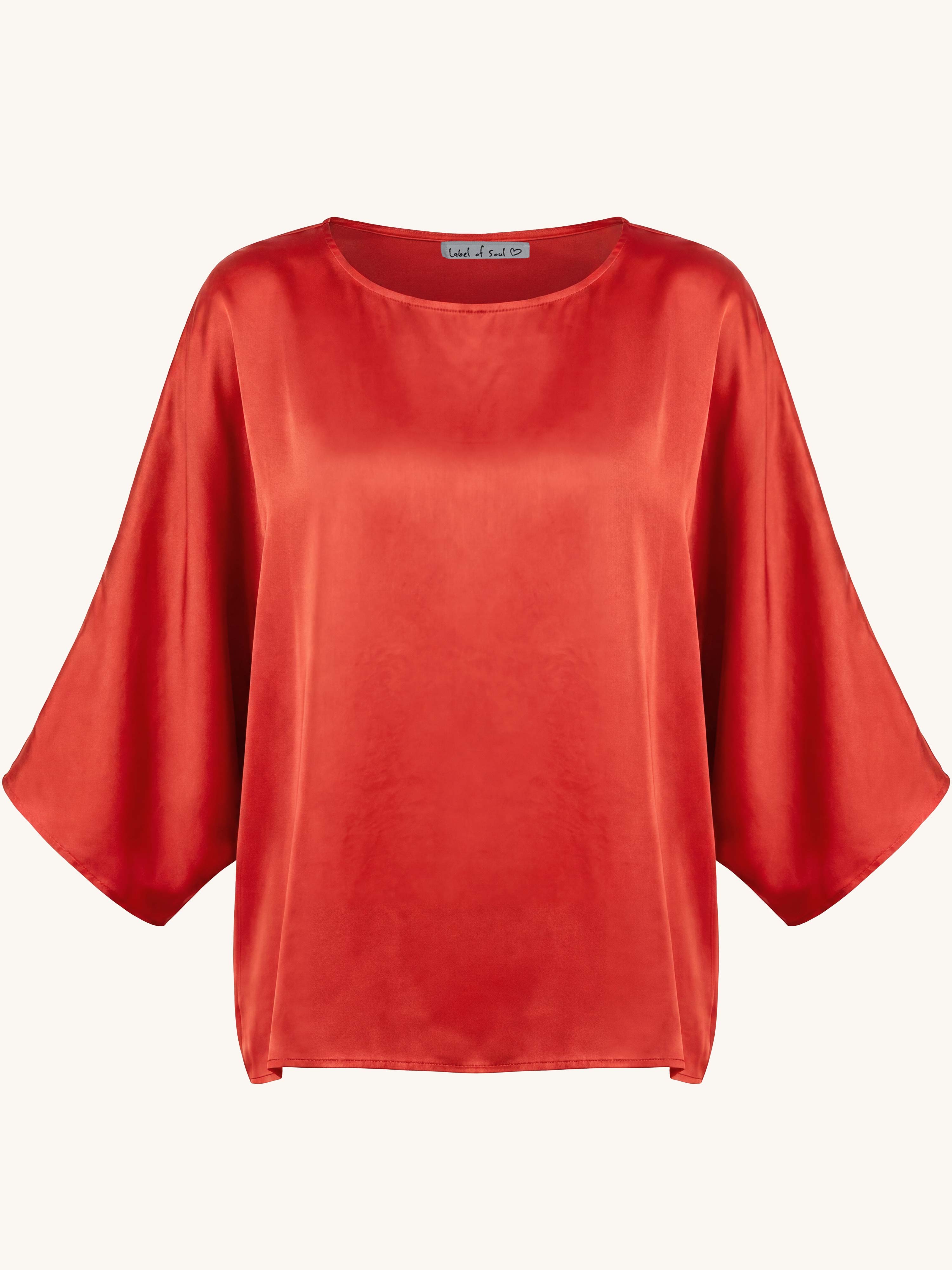 Oversize Viskose Poncho - ELEGANCE - Watermelon