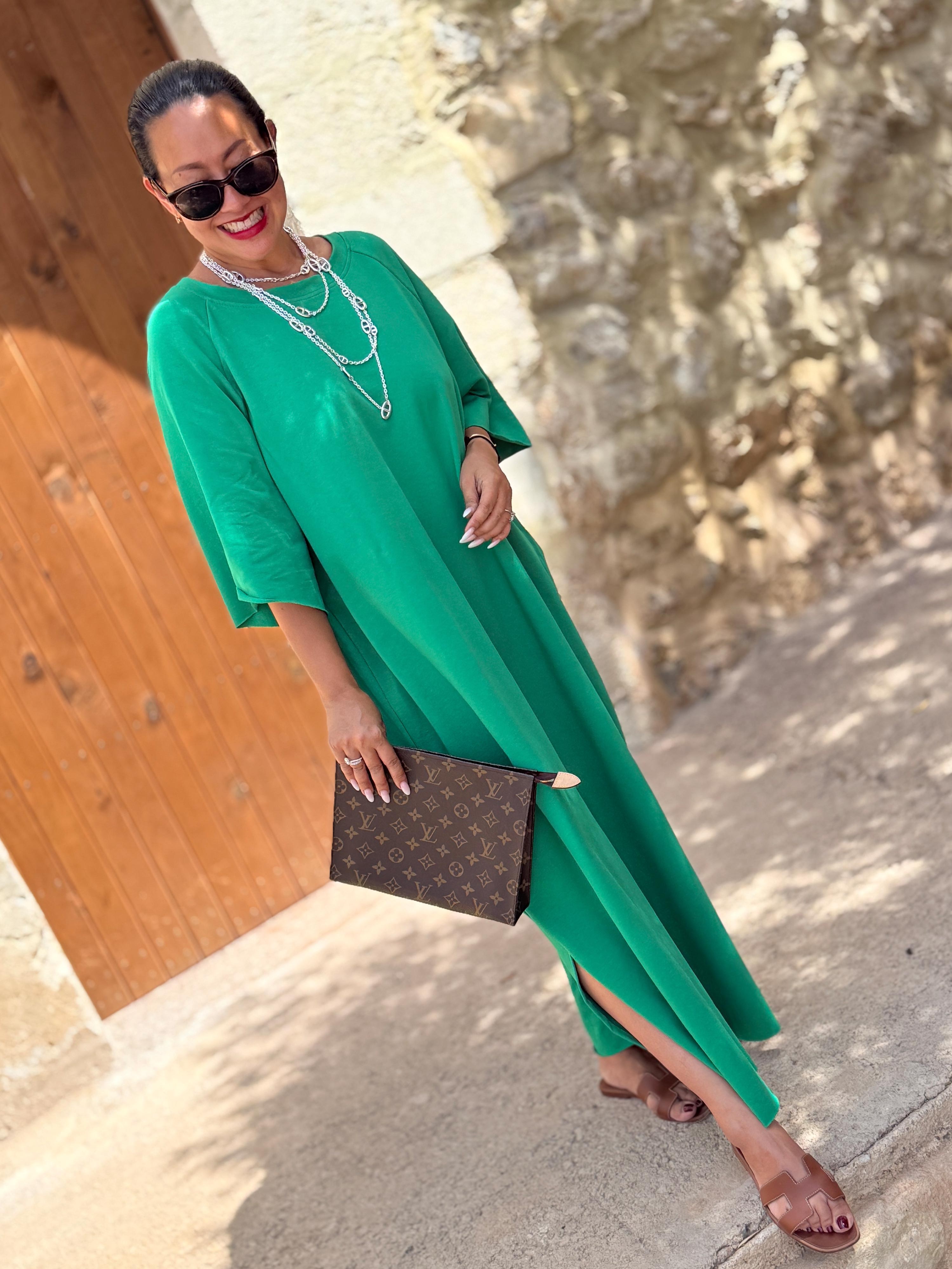 Oversize Sweatkleid - Grün Oversize Sweatkleid - Grün