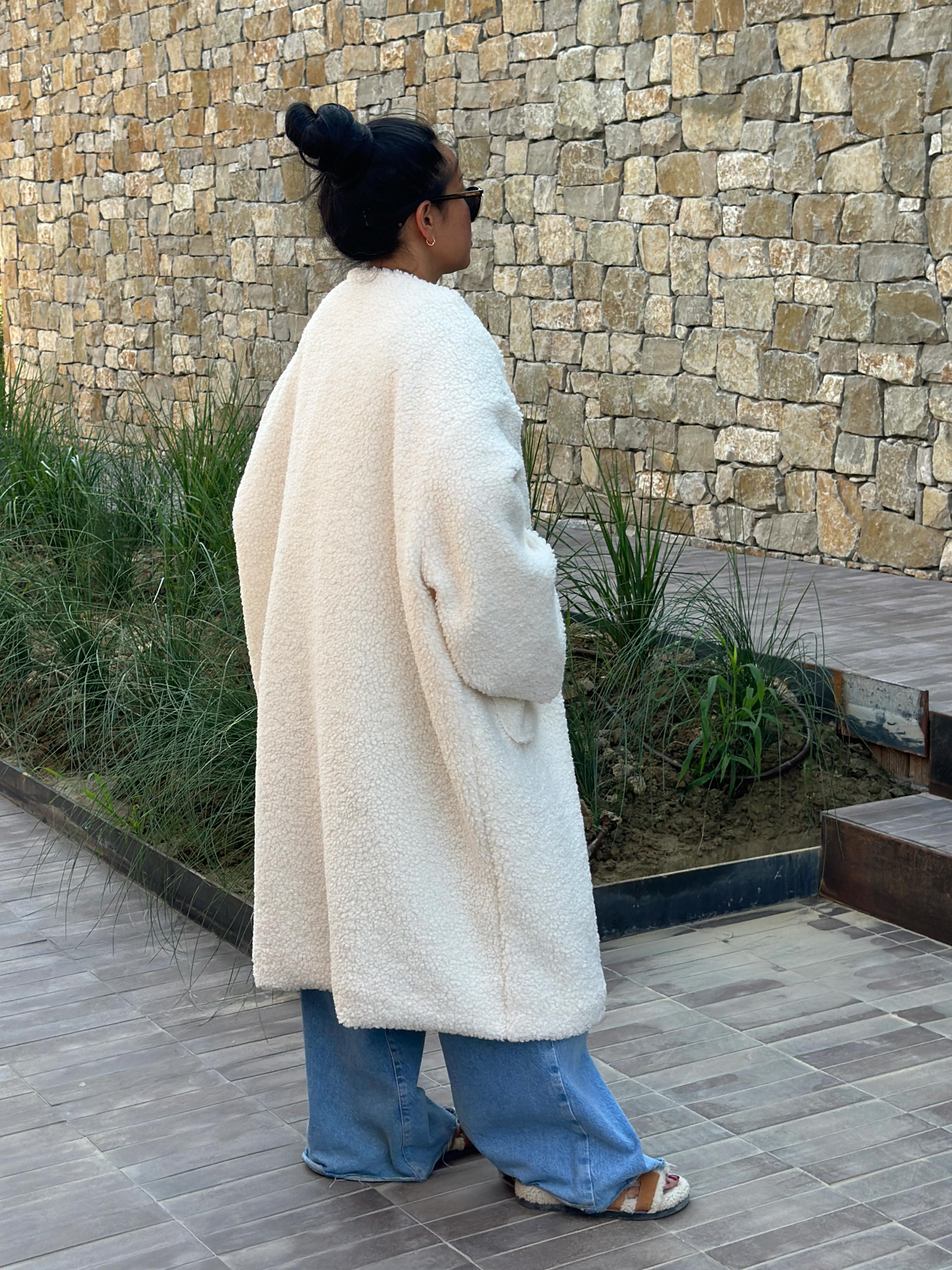 Teddylook Oversize Mantel - ICON - Creme Teddylook Oversize Mantel - ICON - Creme