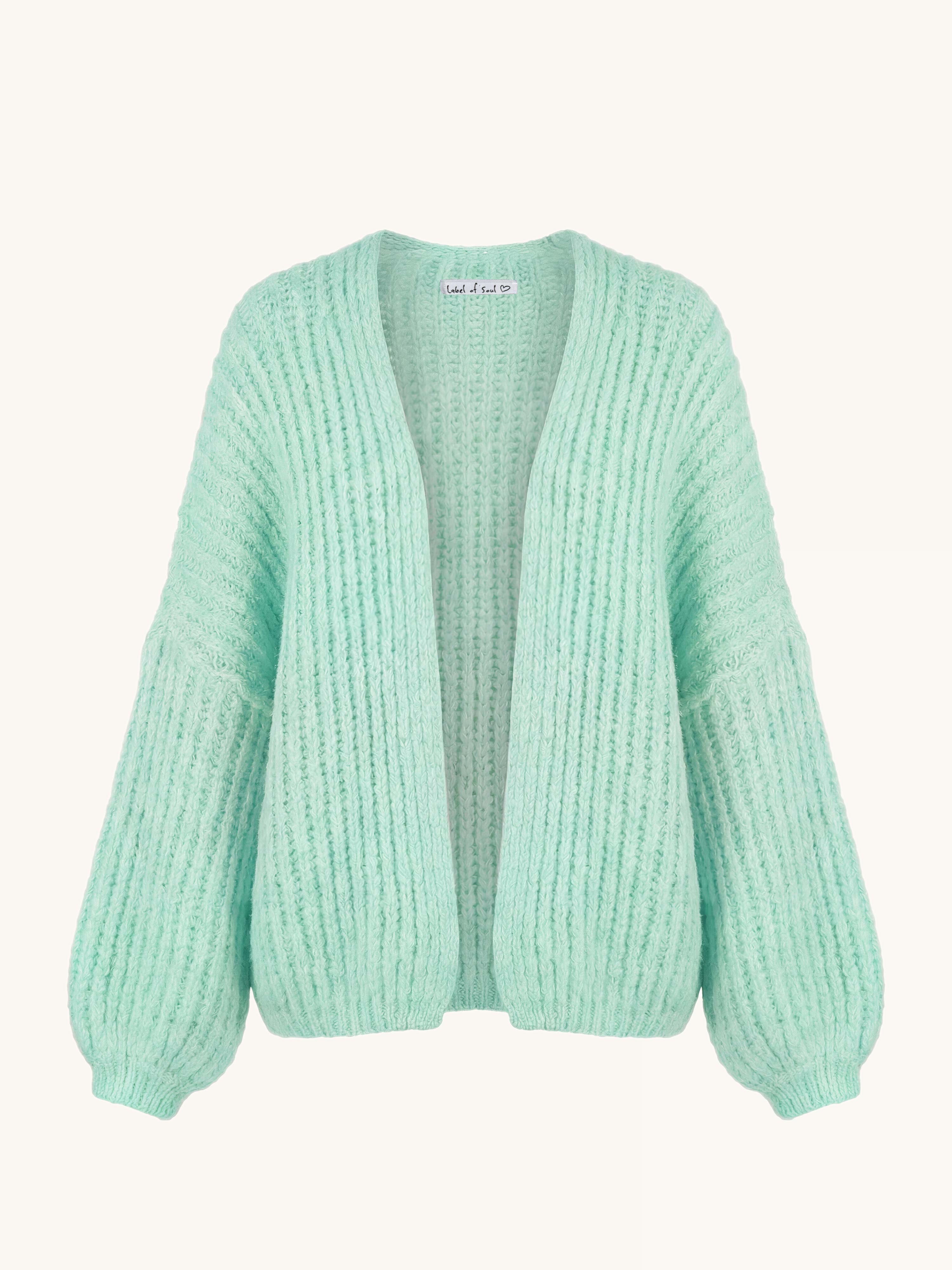 Grob Strickjacke - FLAUSCHI - Mint