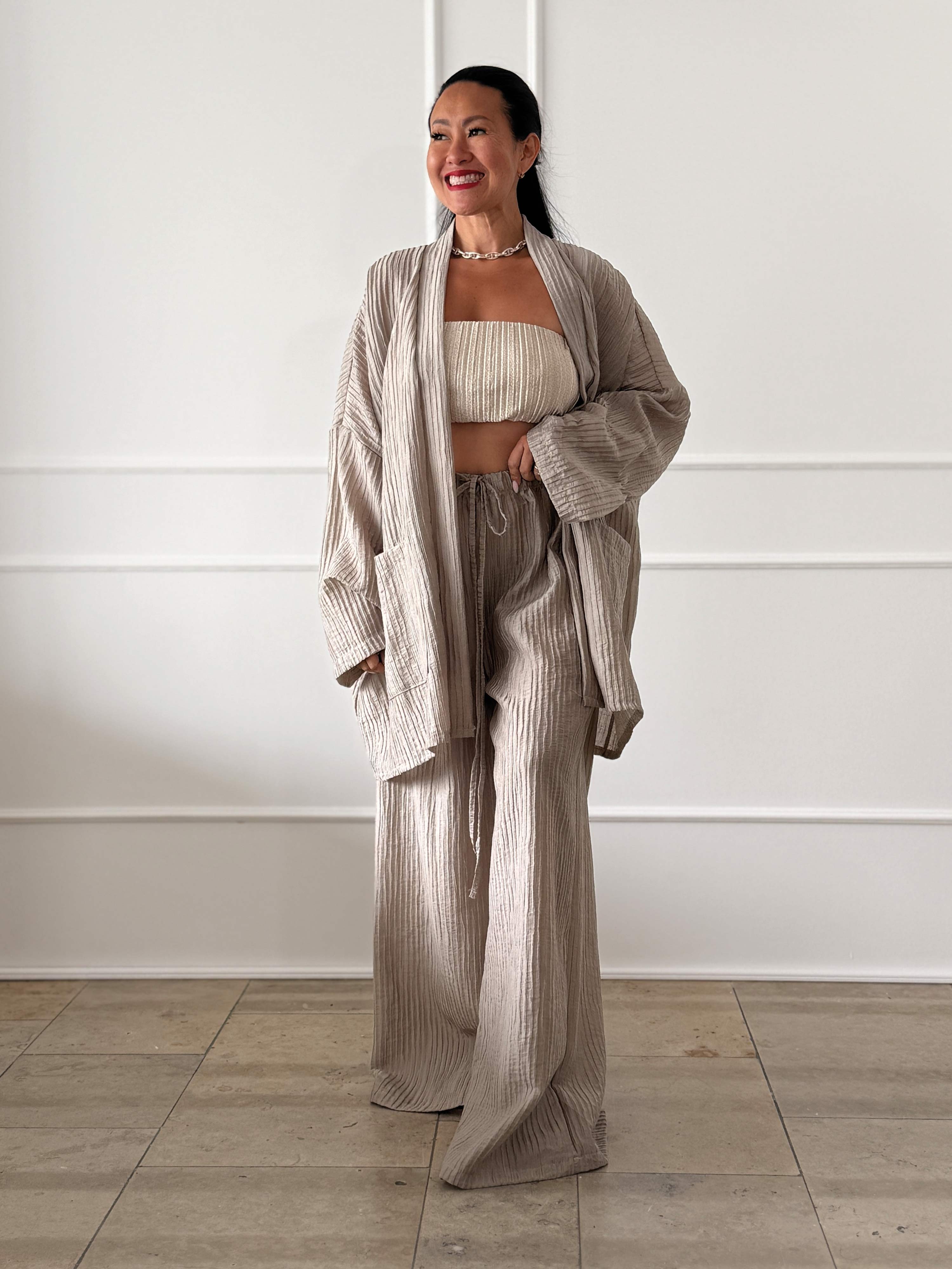 Wickel Kimono Jacke - NOA - Pearl Wickel Kimono Jacke - NOA - Pearl