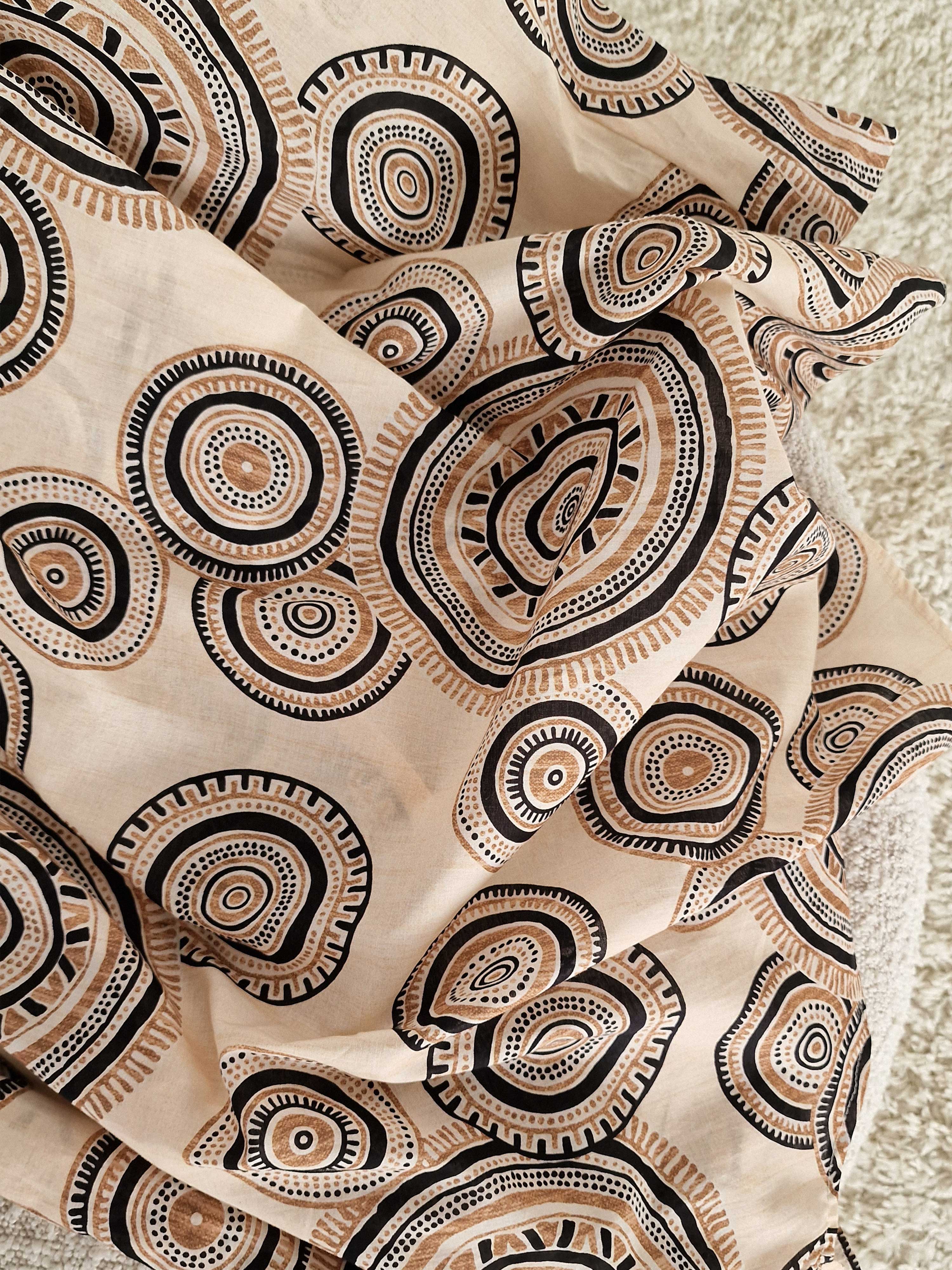 Cotton Oversize Blusenkleid mit Ornamenten - BOHO Cotton Oversize Blusenkleid mit Ornamenten - BOHO