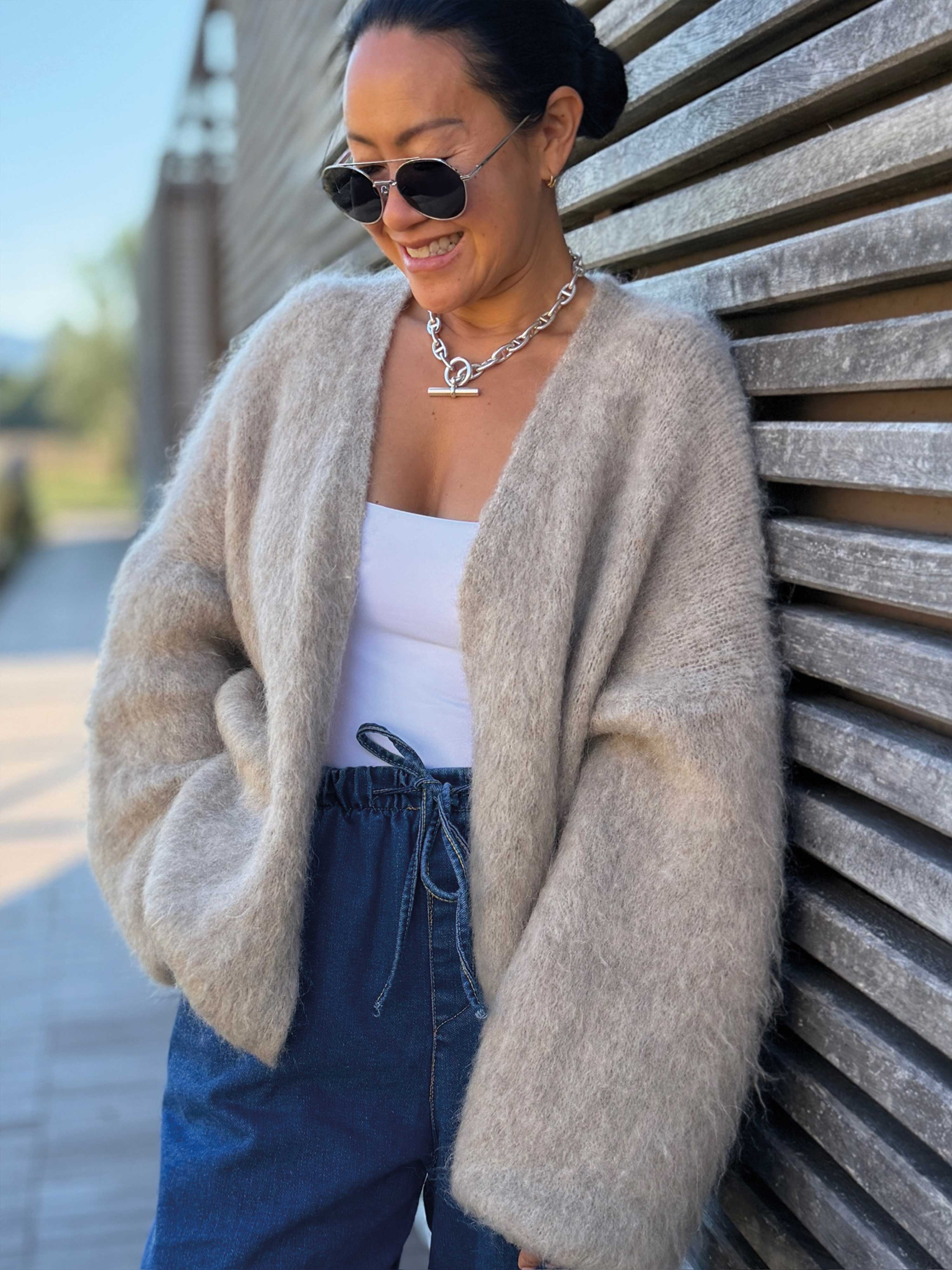 Oversize Cardigan - FLUFFY - Oatmeal