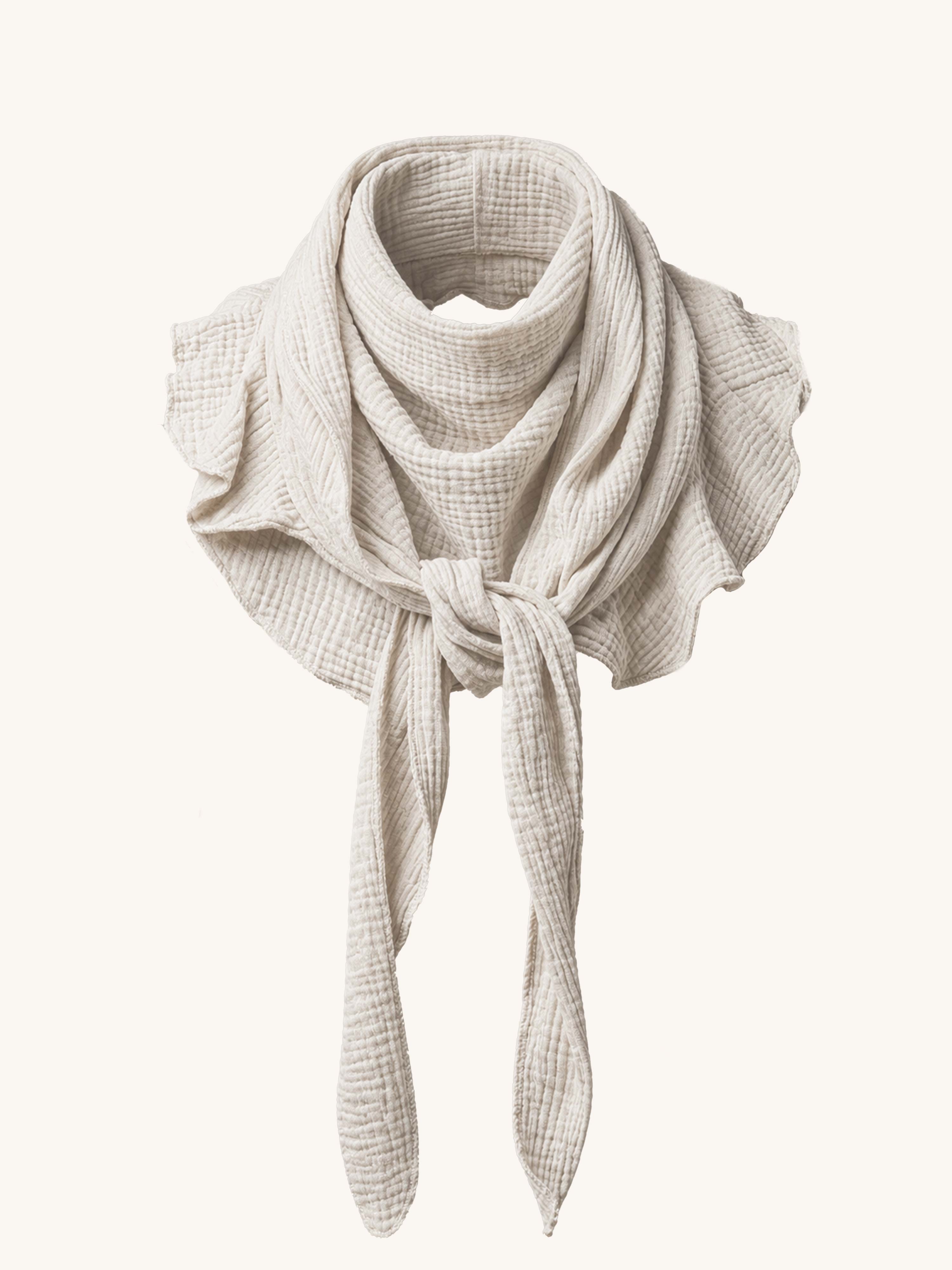 Musselin Volants Schal Top - Beige