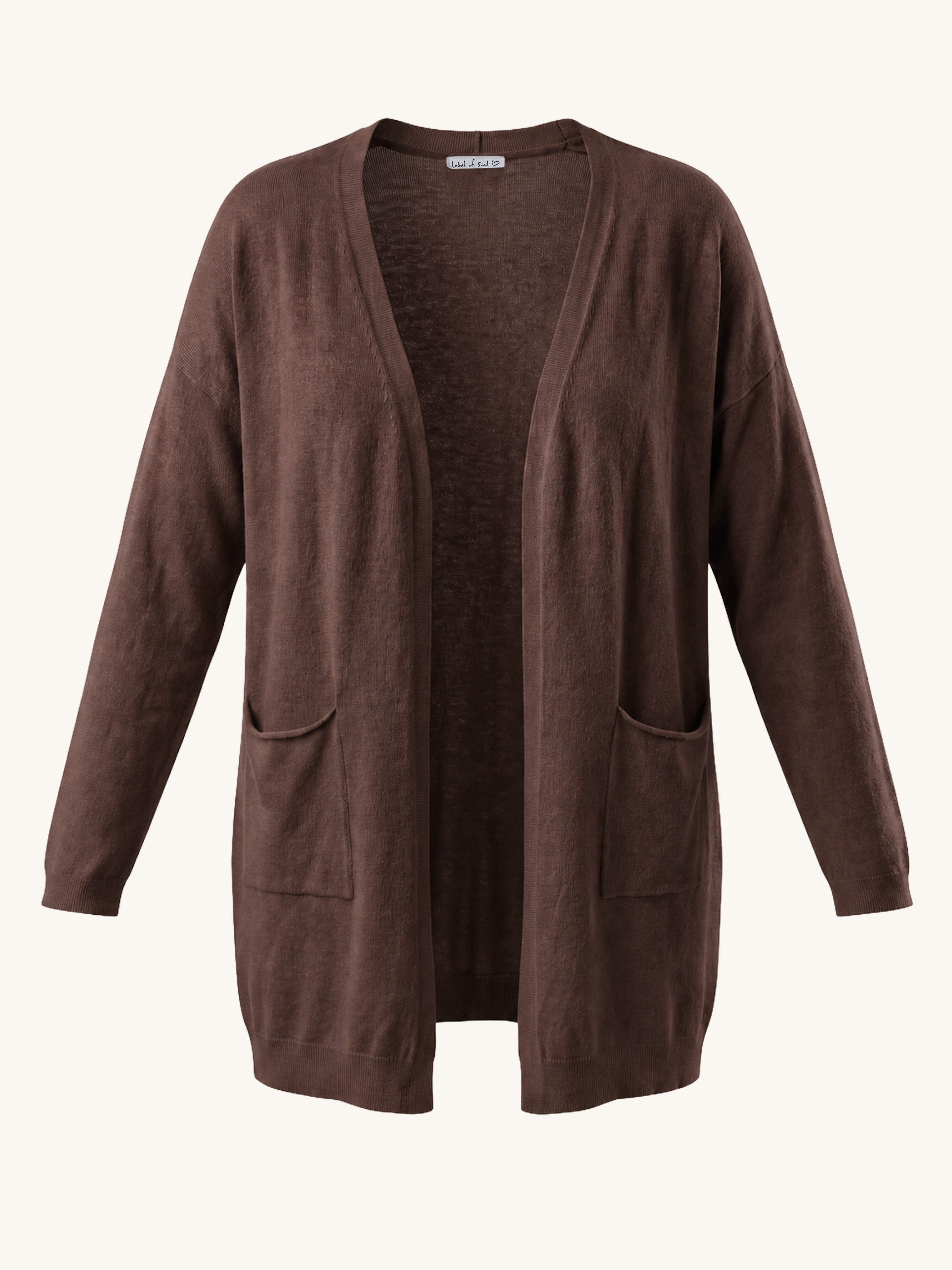 Leichte Oversize Viskose Strickjacke - Schoko