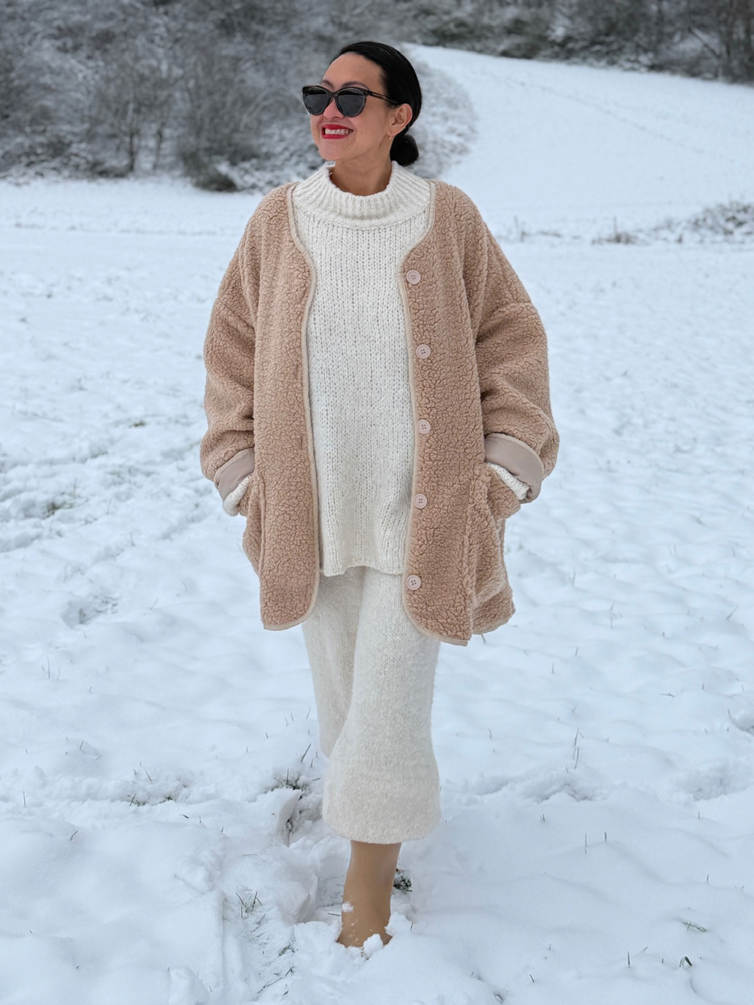 Teddylook Oversize Jacke - ICON - Oatmeal