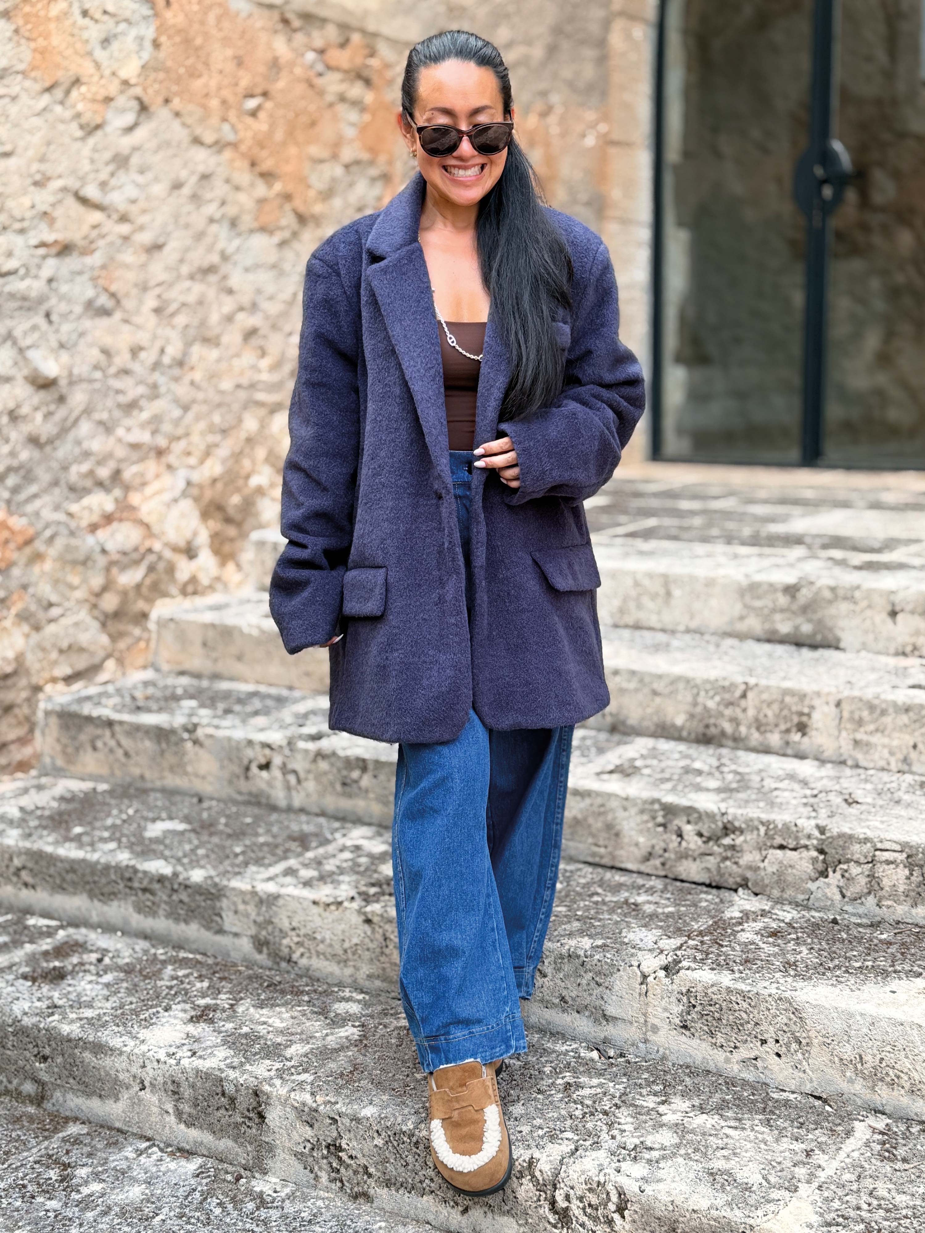 Oversize Blazer Jacke - SIGNATURE - Navy