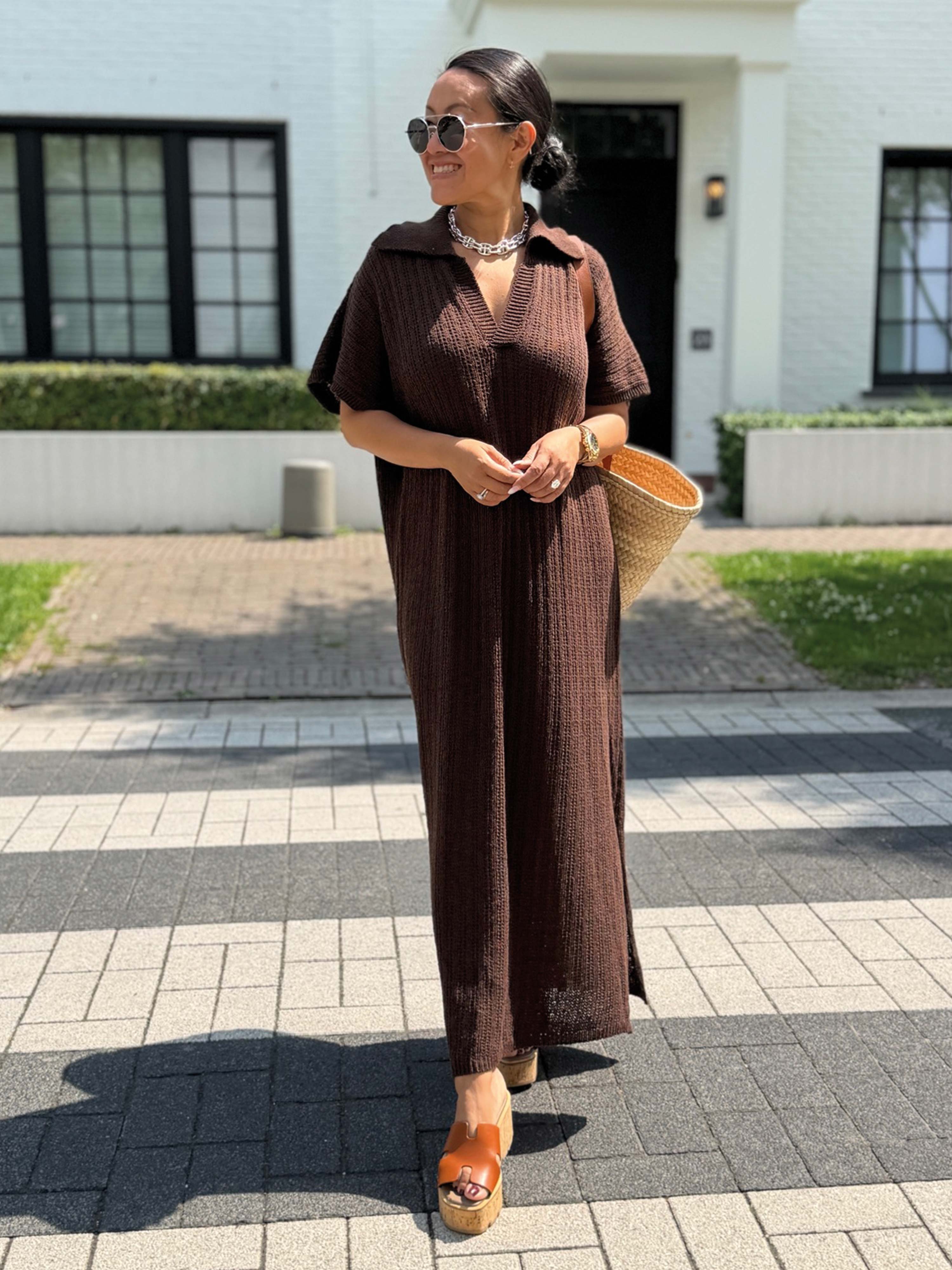 Häkelkleid Manacor - ONESIZE - Schoko