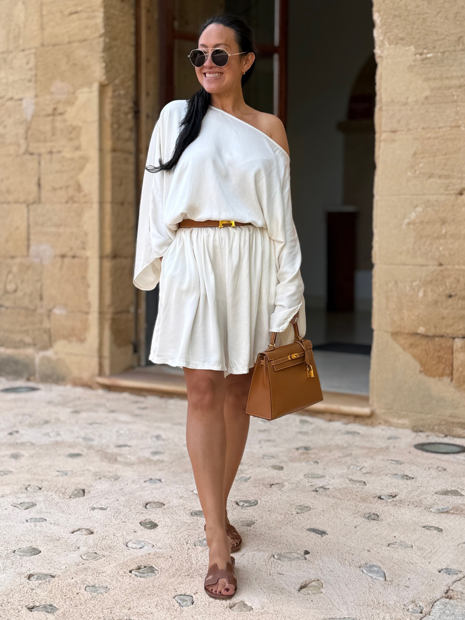 Viskose Bermuda Shorts - ELEGANCE - Creme