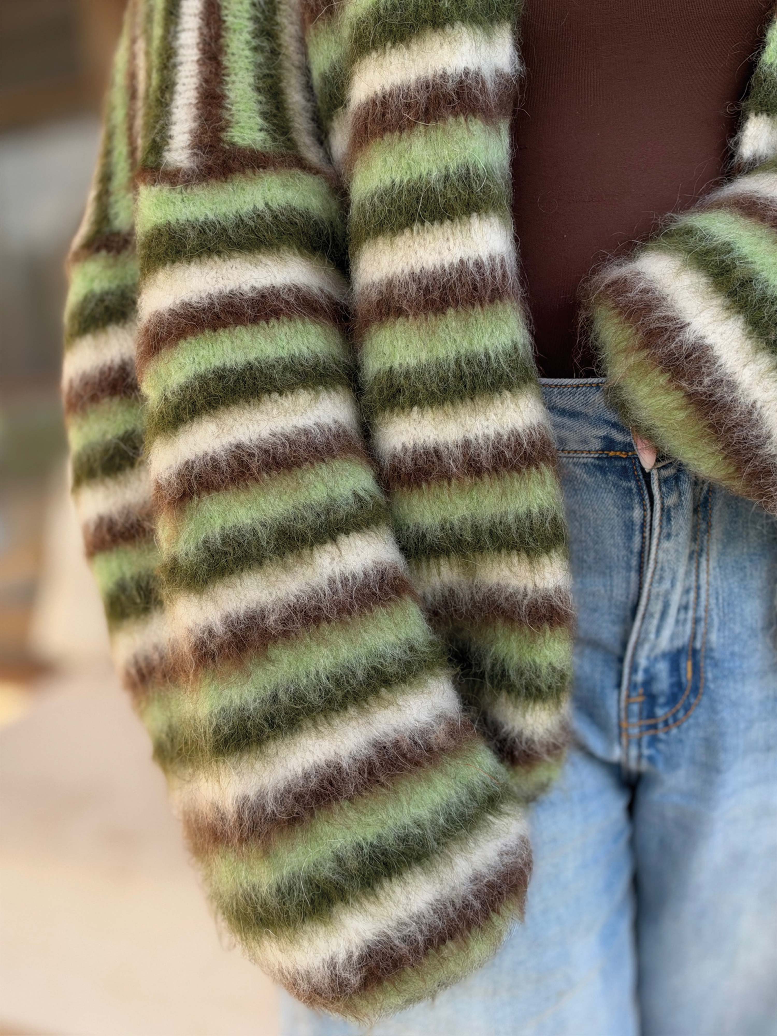 Oversize Cardigan - FLUFFY - Matcha Mix