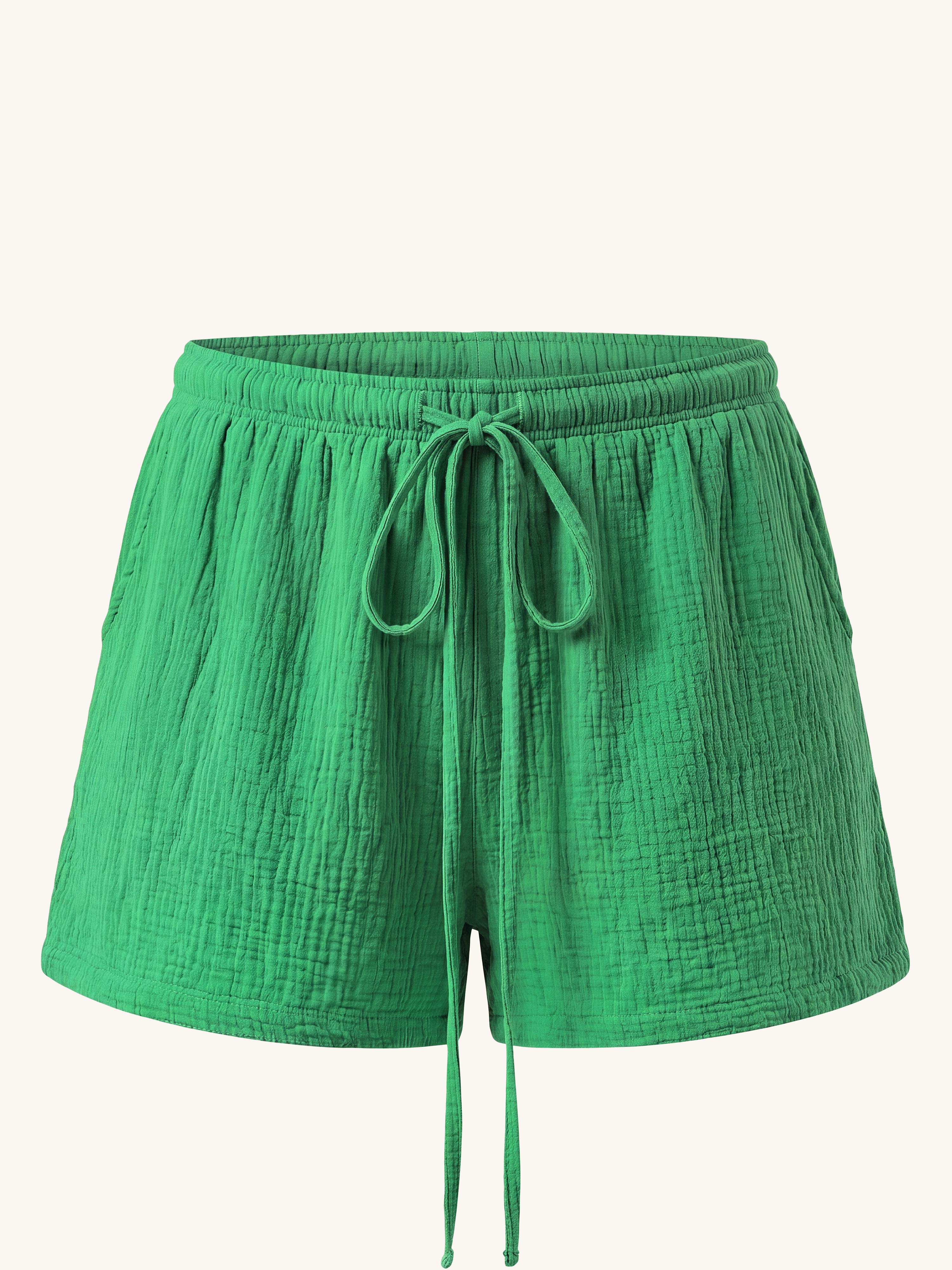 Musselin Bermuda Shorts - SUMMER BREEZE - Grün