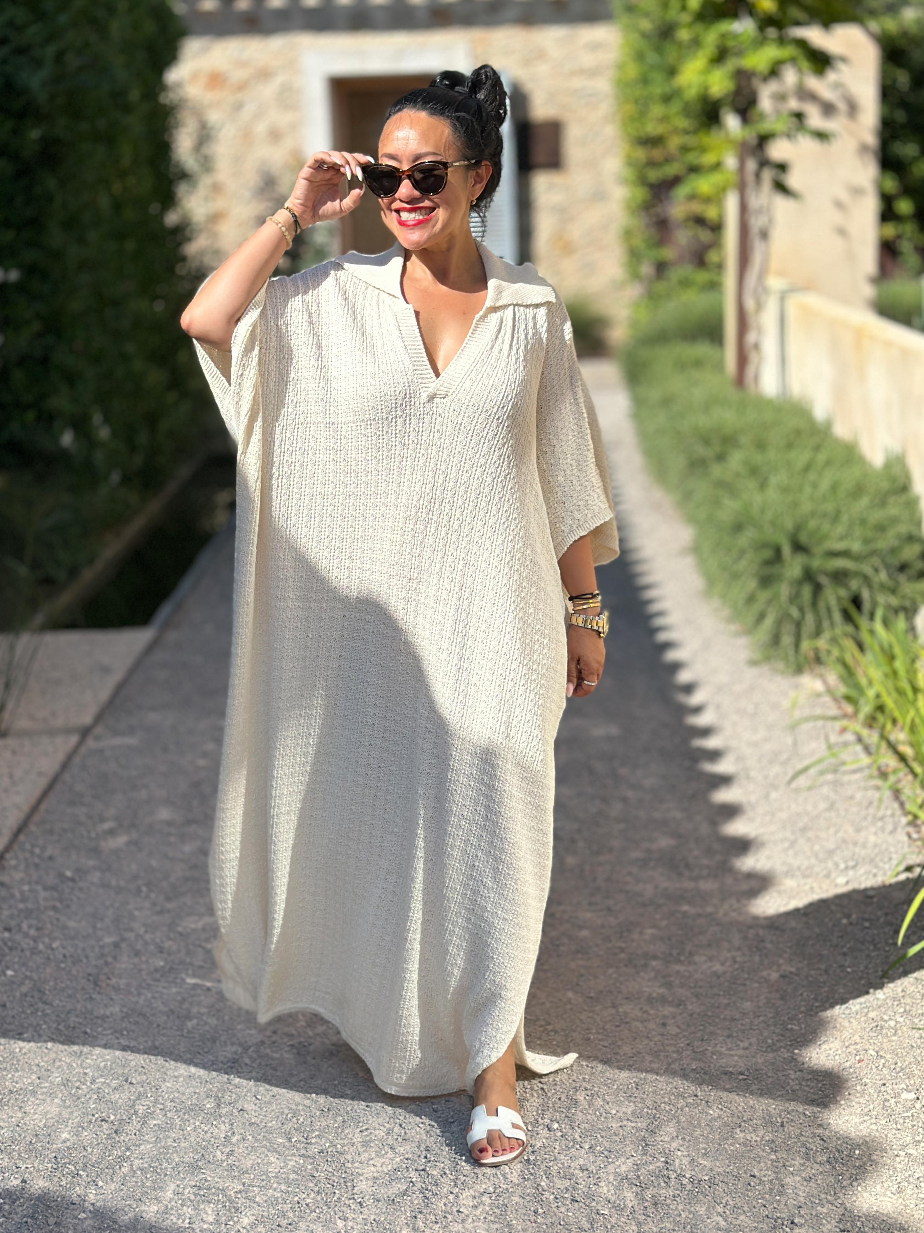 Häkelkleid Manacor - CURVY - Creme