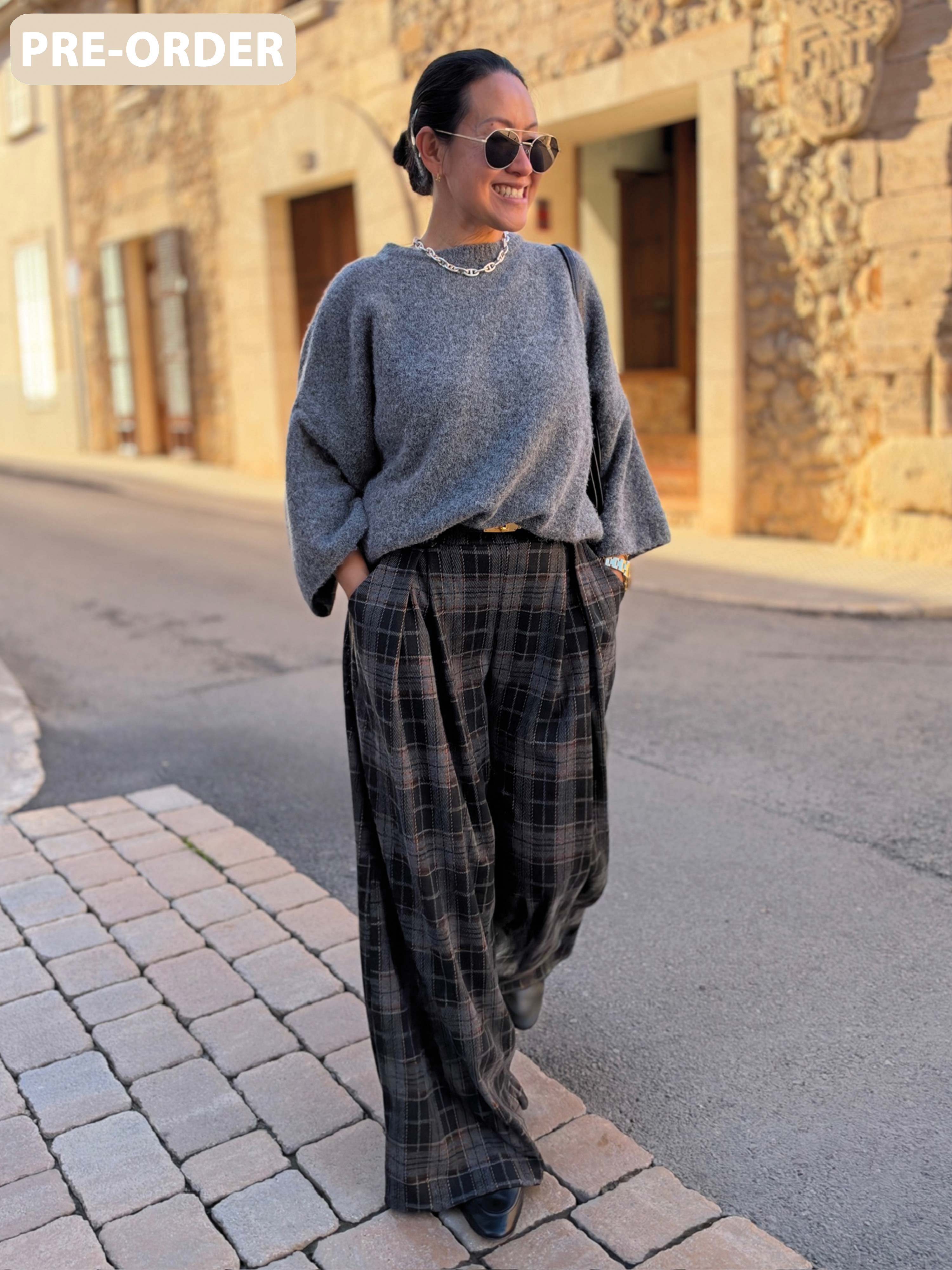 PRE-ORDER: Palazzo Hose - KARO - Grau