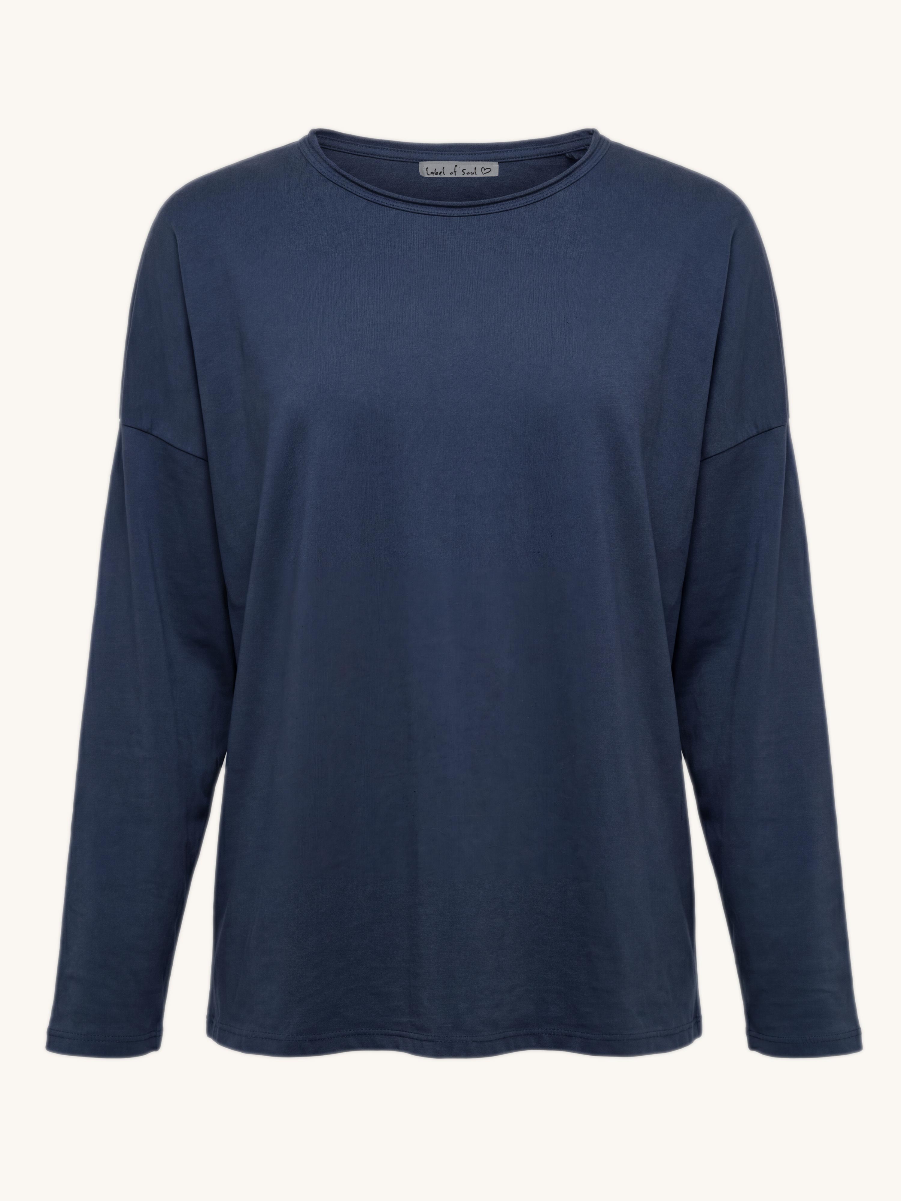 Basic Langarmshirt - Navy