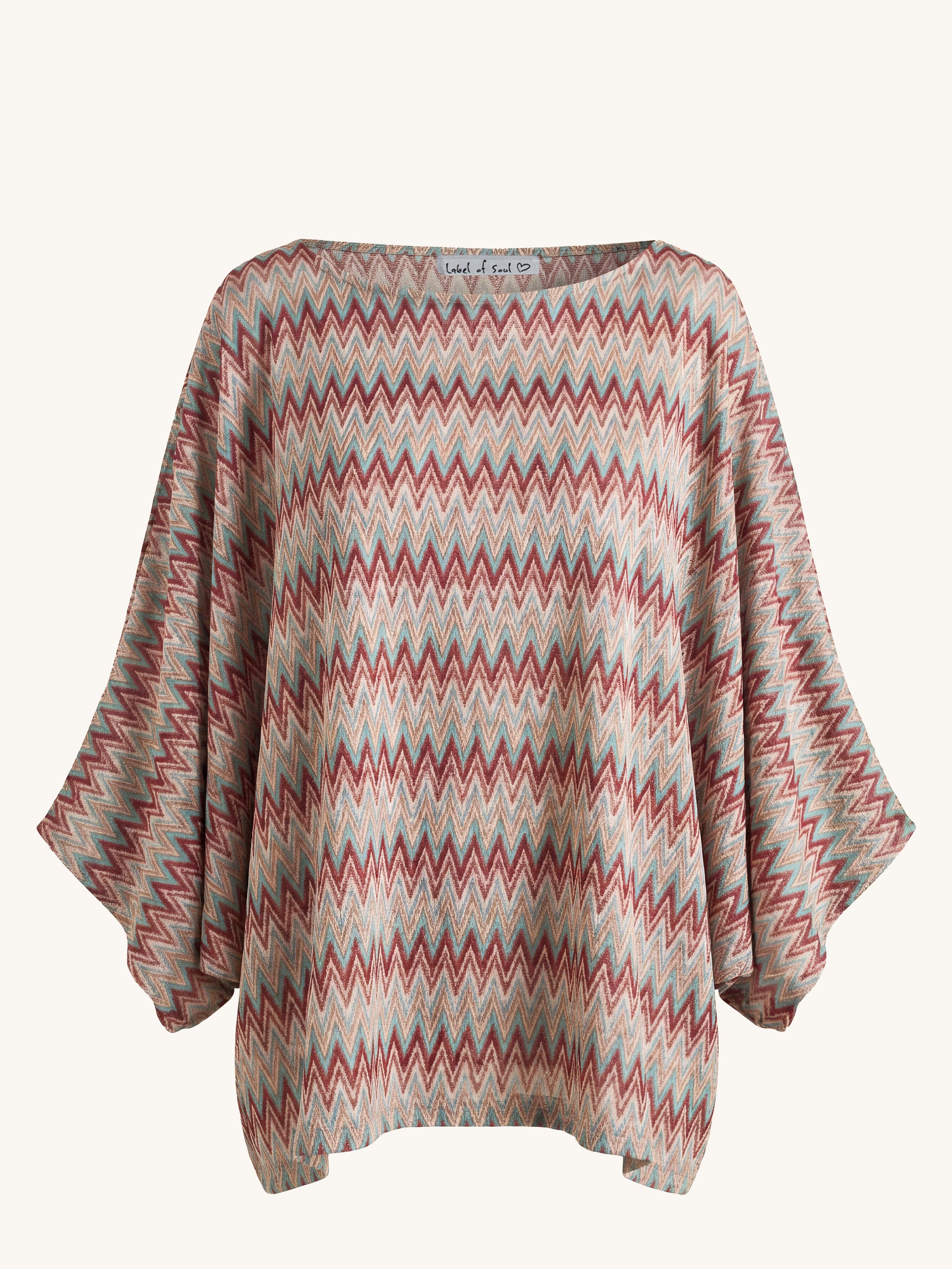 Oversize Poncho - IBIZA BREEZE - Burgundy