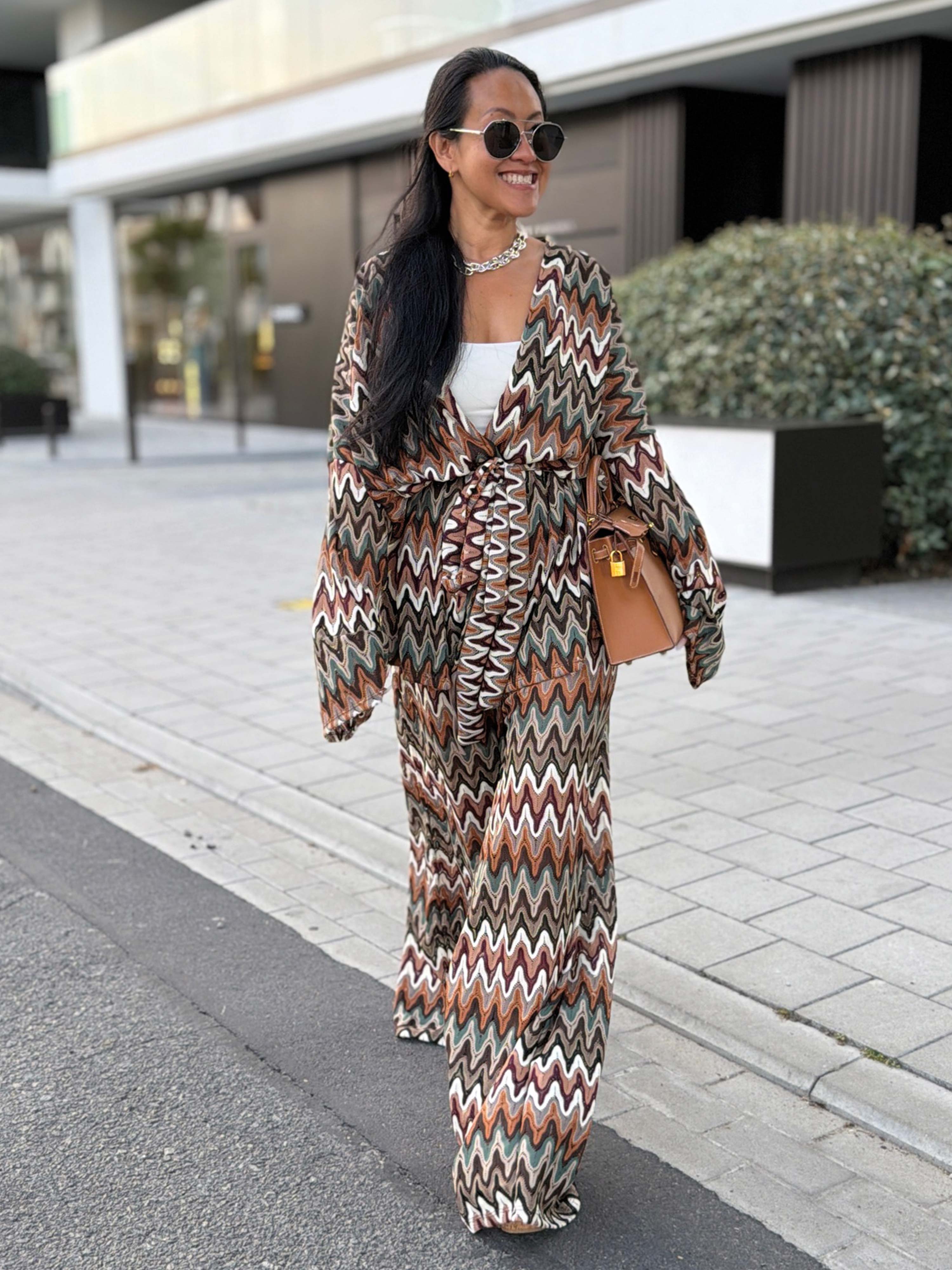 Palazzo Oversize Hose - IBIZA BREEZE - Schoko
