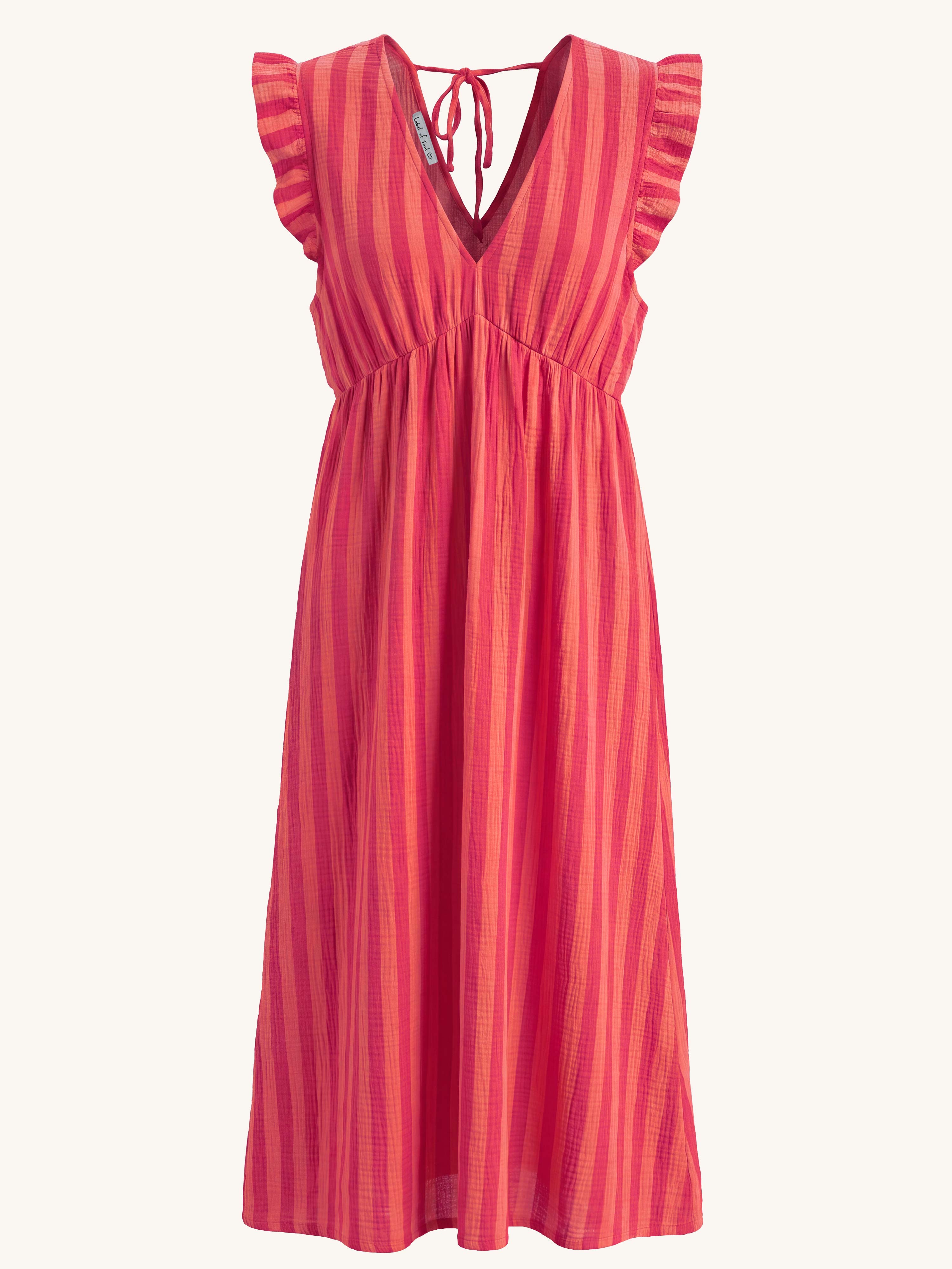 Musselin Kleid Soho - CURVY - STRIPES Flamingo Kiss