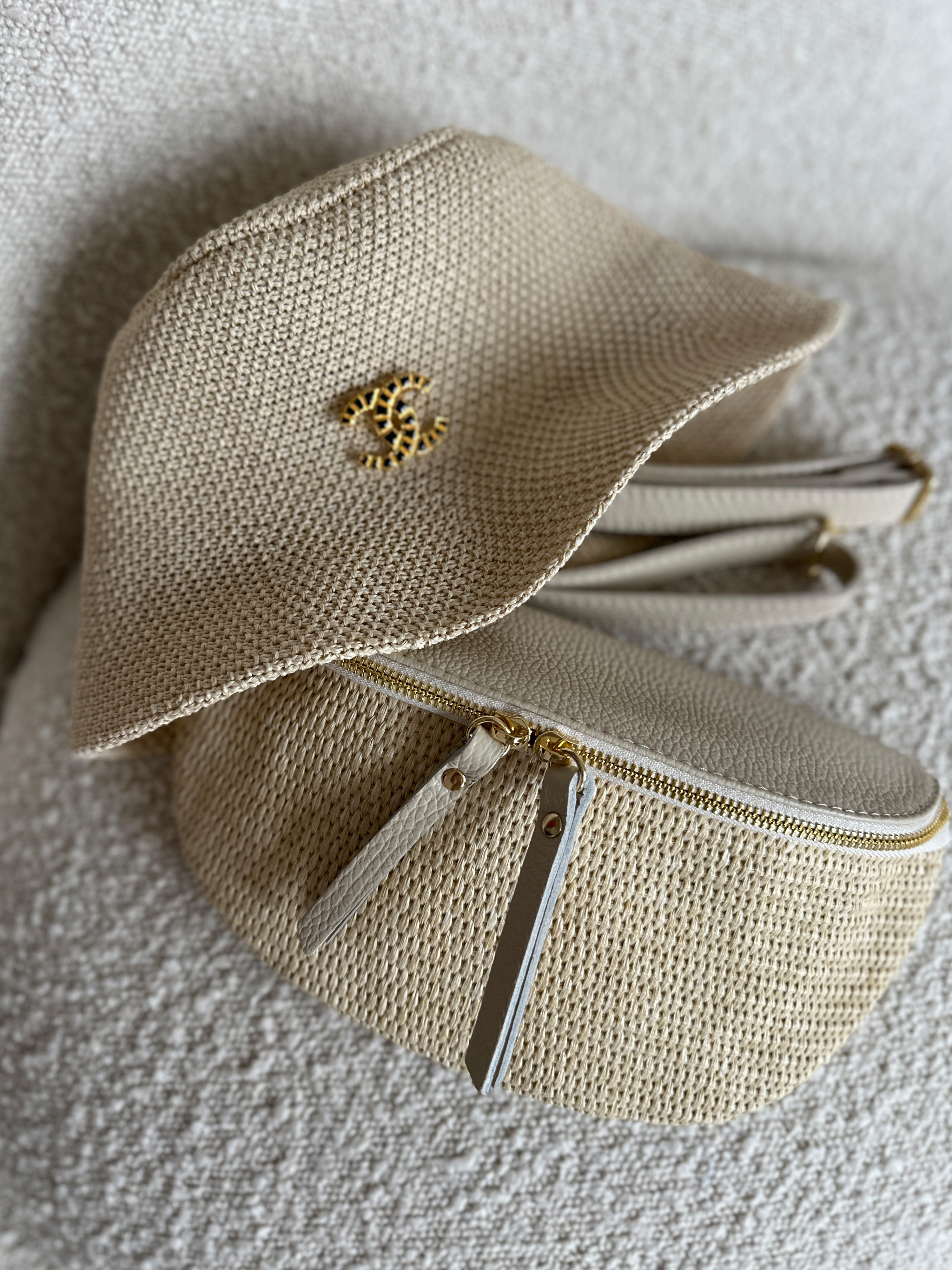 9478-Beige-3 Summer Bumbag - Beige
