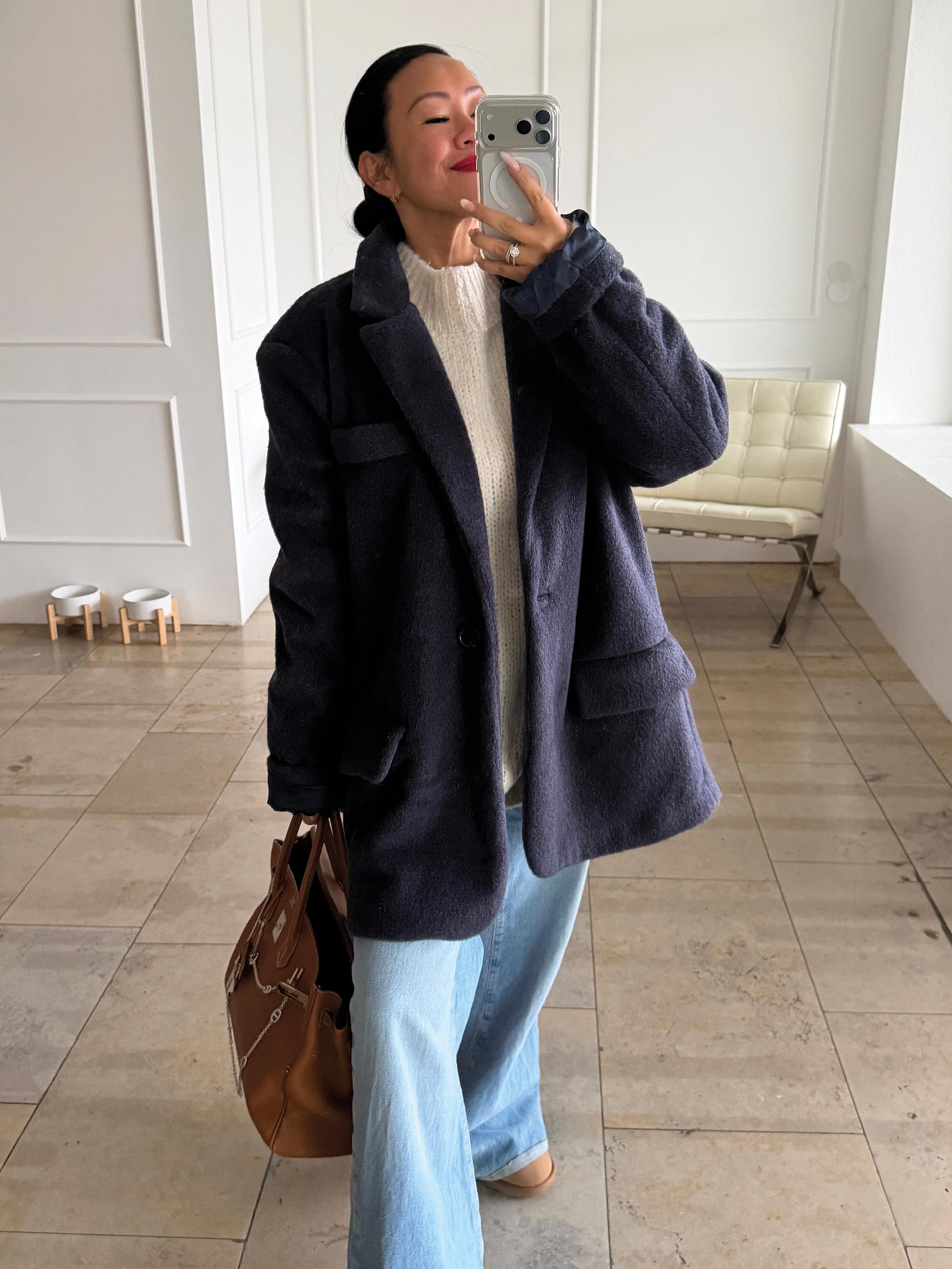 Oversize Blazer Jacke - SIGNATURE - Navy