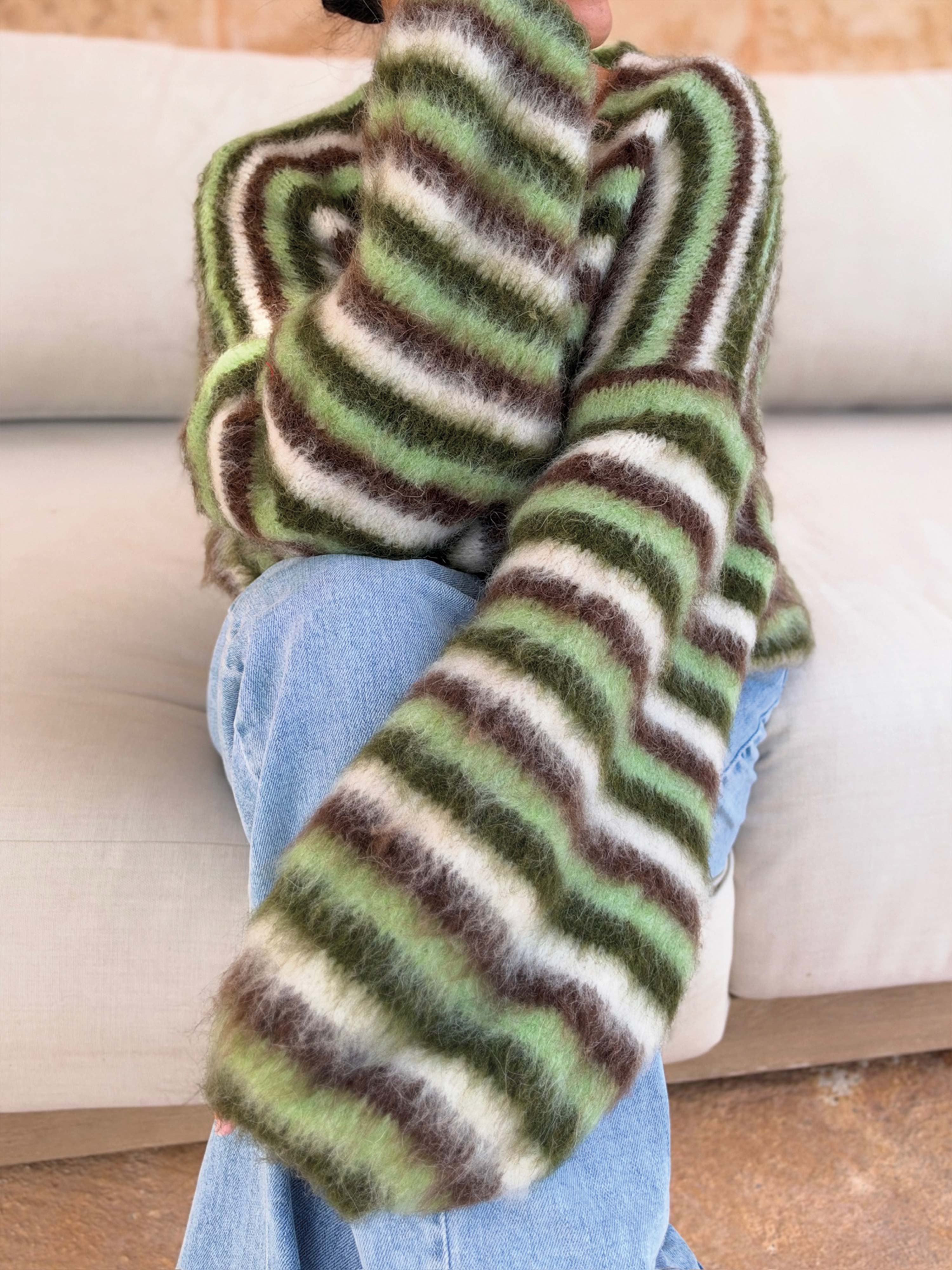 Oversize Cardigan - FLUFFY - Forest Mix