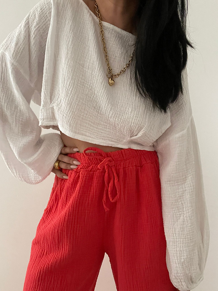 Musselin Hose - Tall - Watermelon