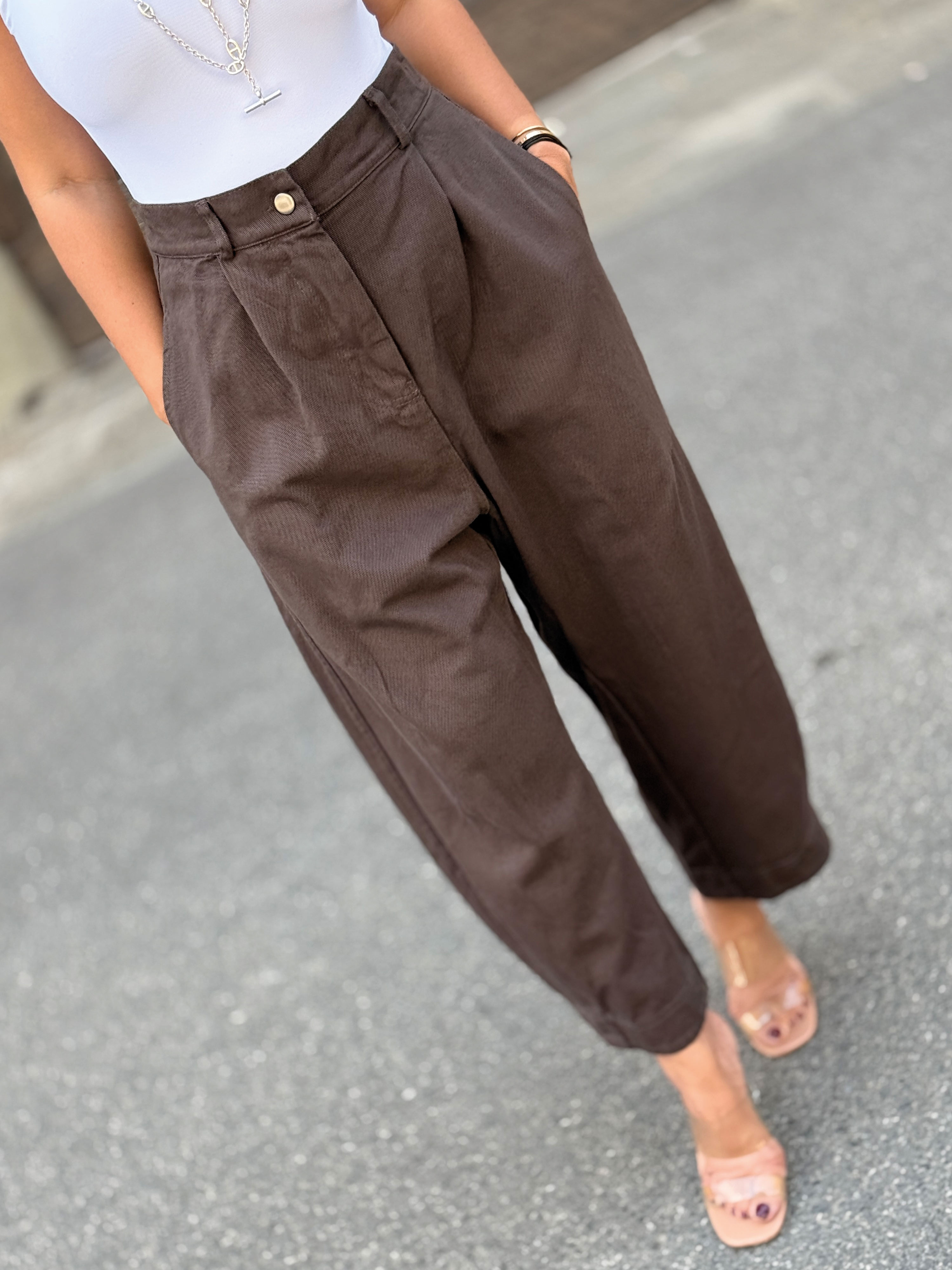 Balloon Jeans Hose - Schoko - M Balloon Jeans Hose - Schoko - M