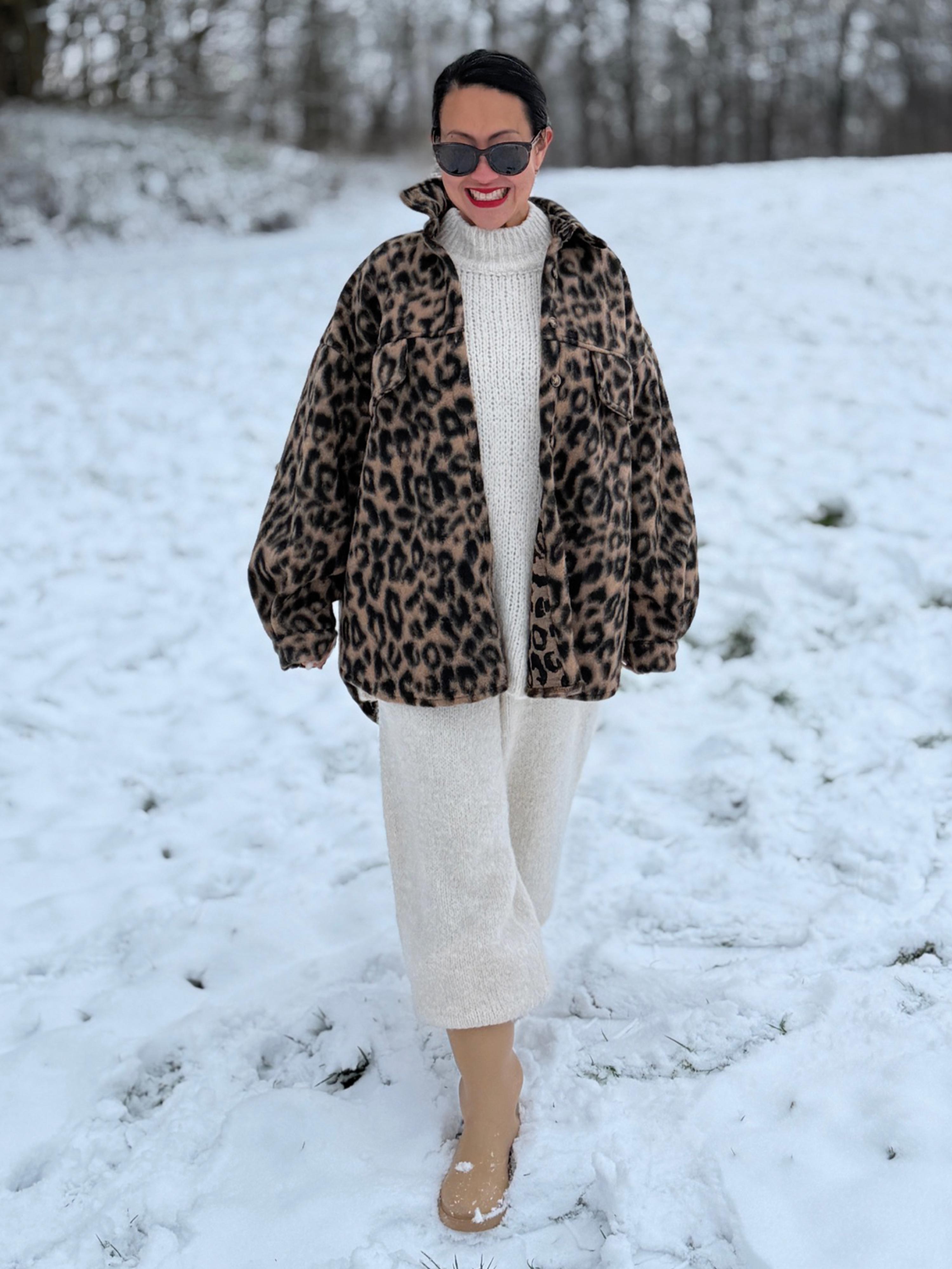 Overshirt Shacket Fleece Jacke - Leo Camel