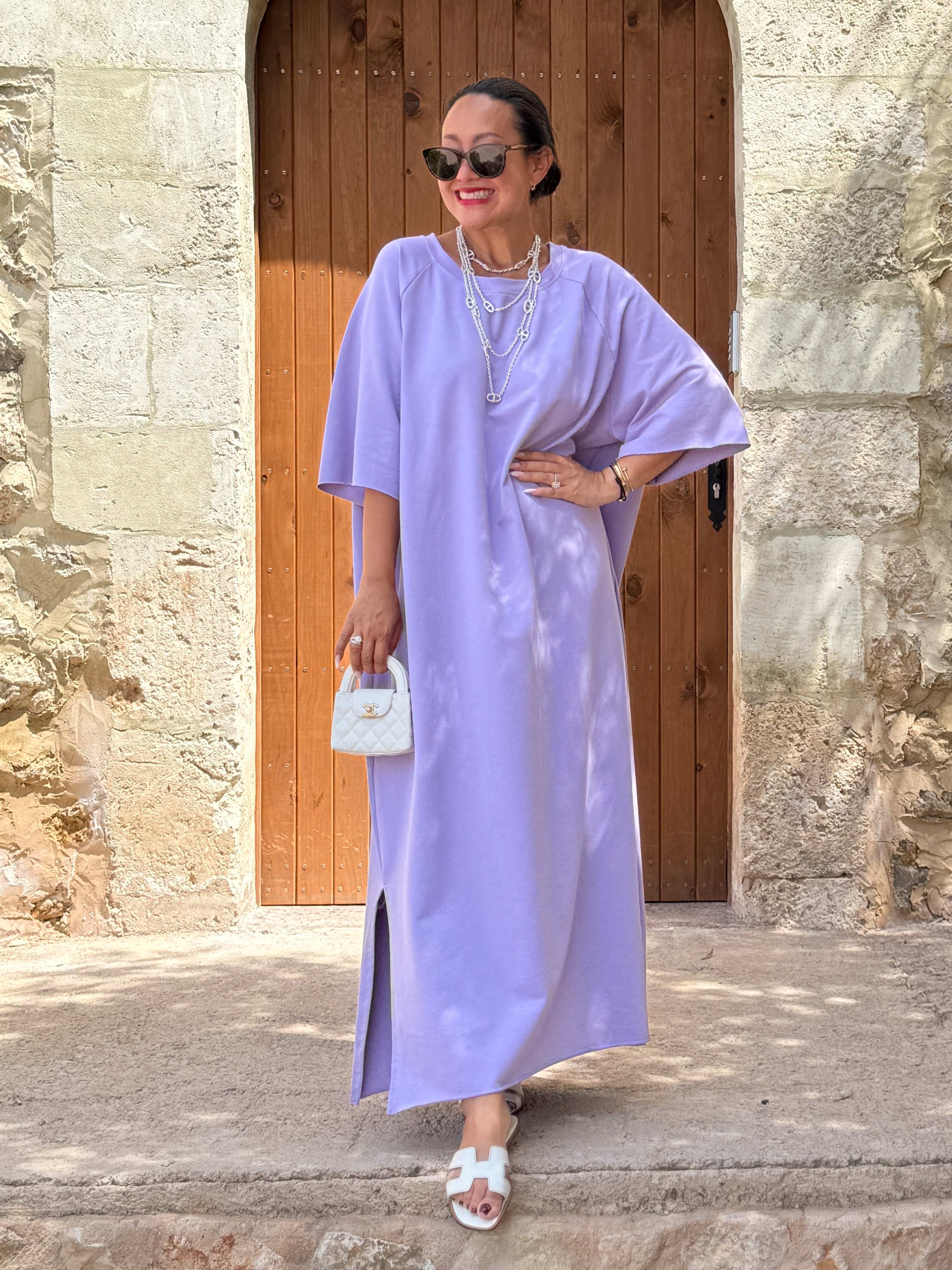 Oversize Sweatkleid - Flieder