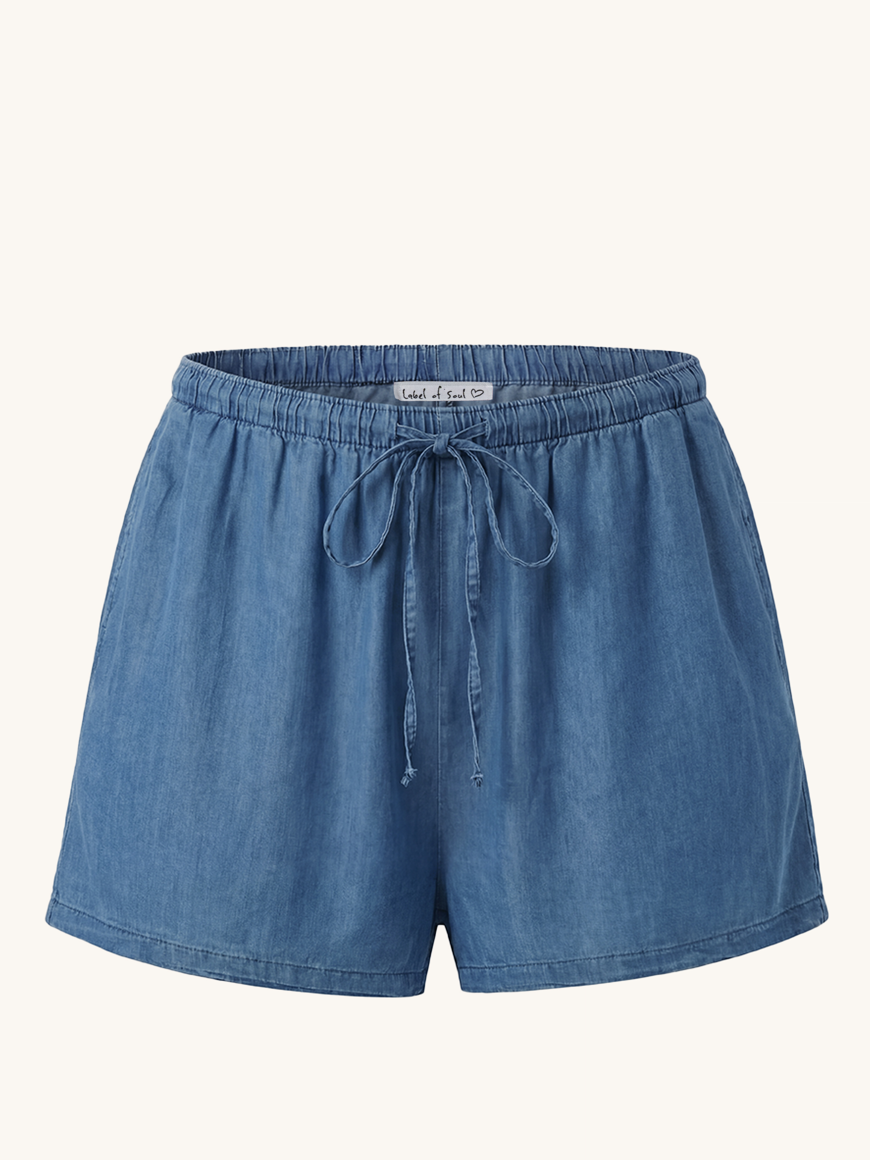Leichte Lyocell Bermuda Shorts - SUMMER BREEZE - Medium Blue