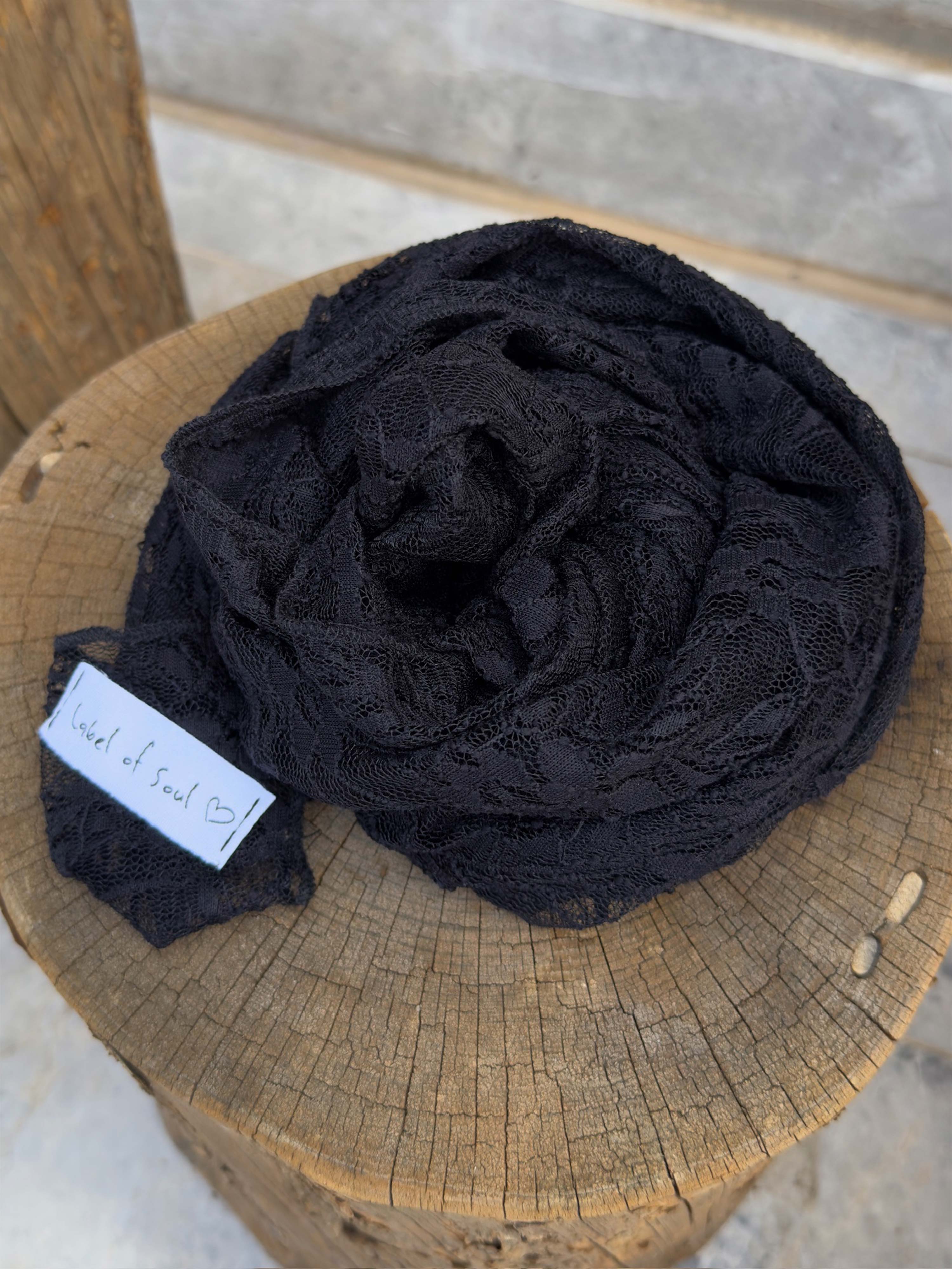 Spitzen Lace Tuch - Schwarz